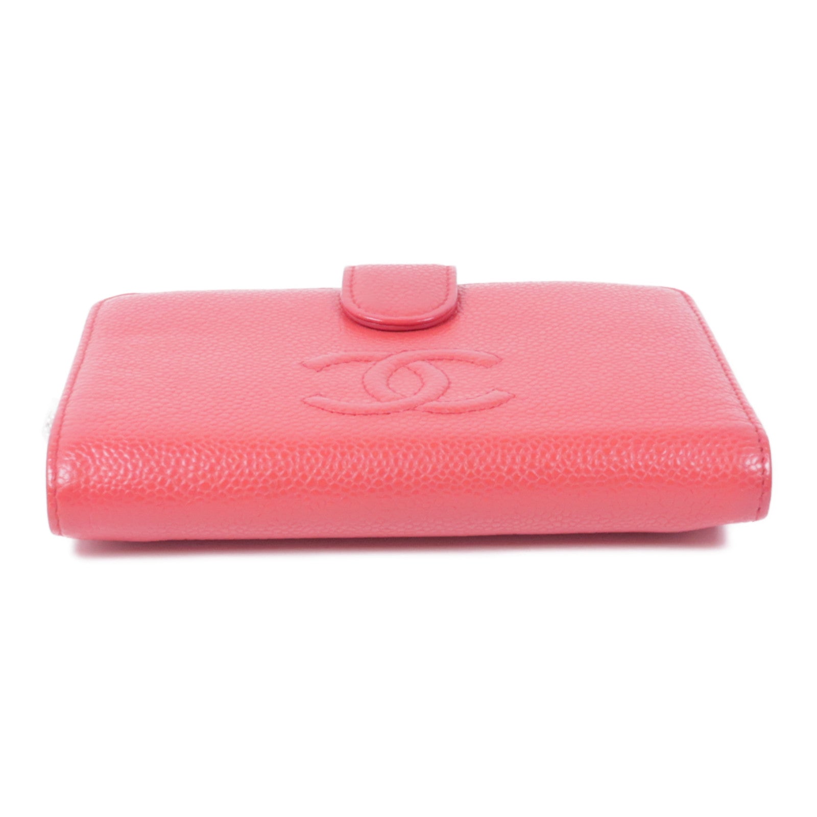 CHANEL 牛皮皮革Wallet銀扣錢包
