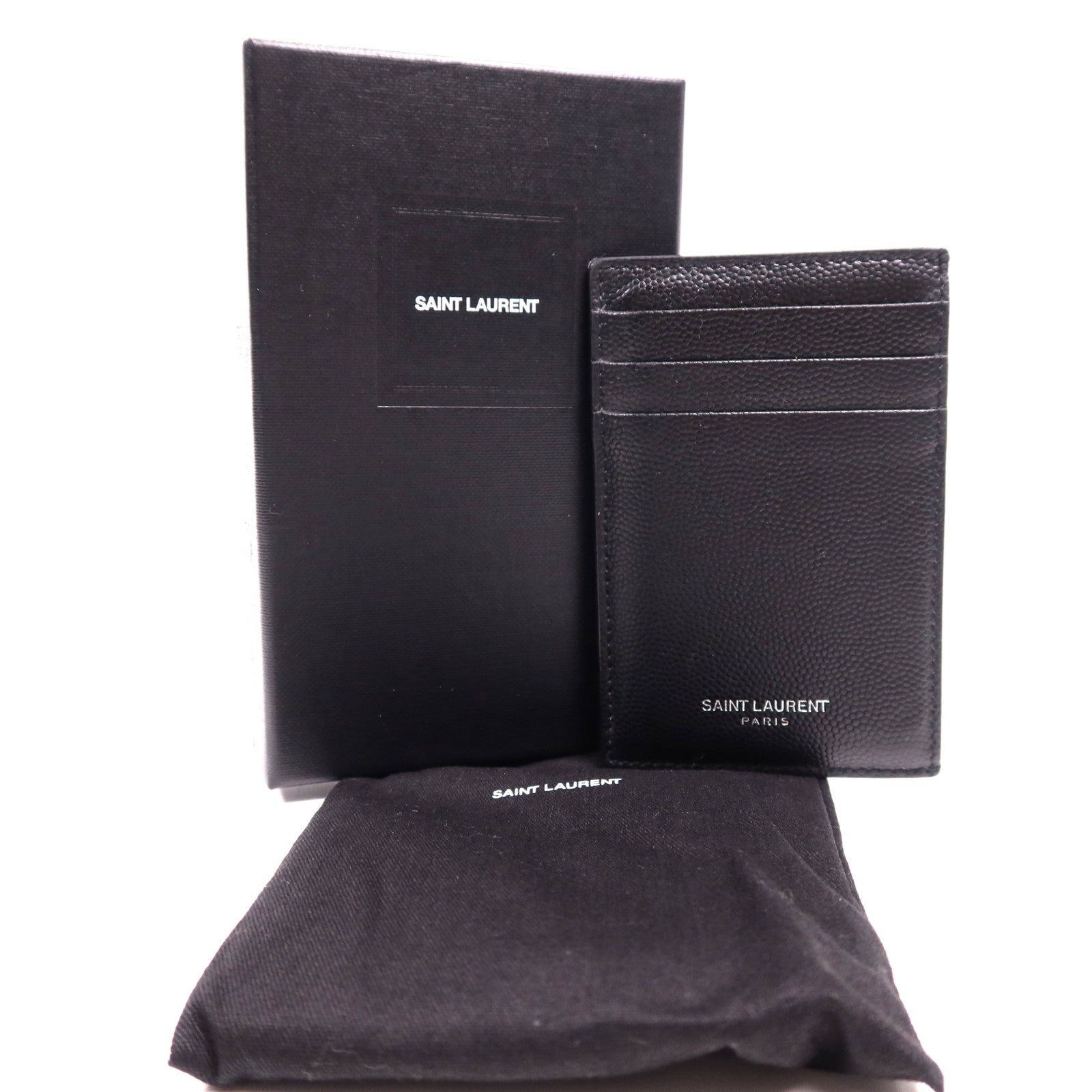 SAINT LAURENT 牛皮皮革Bill Clip with Card Case銀扣卡片套