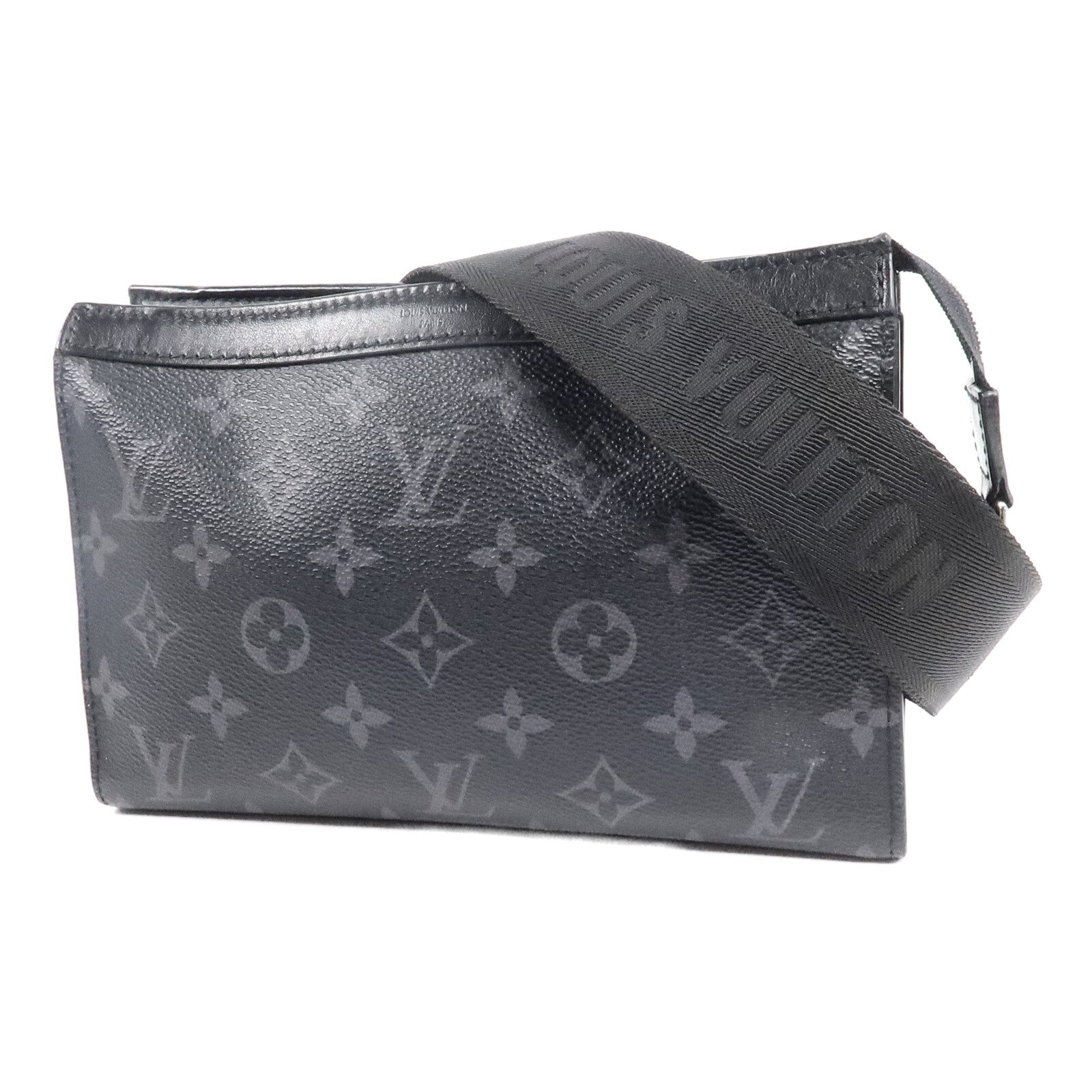 LOUIS VUITTON Monogram Eclipse Gaston銀扣肩背袋