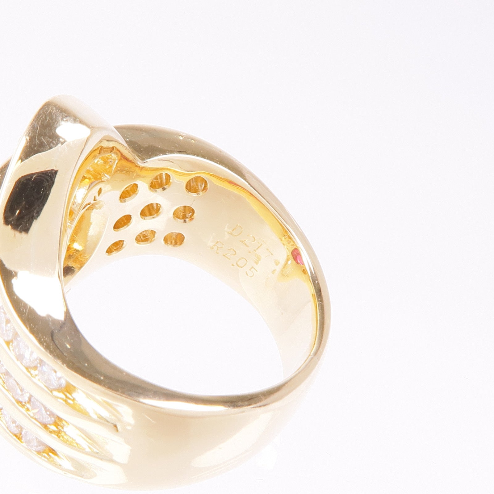 JEWELRY 18K黃金Ruby Diamond Ring紅寶石/鑽石戒指US#5