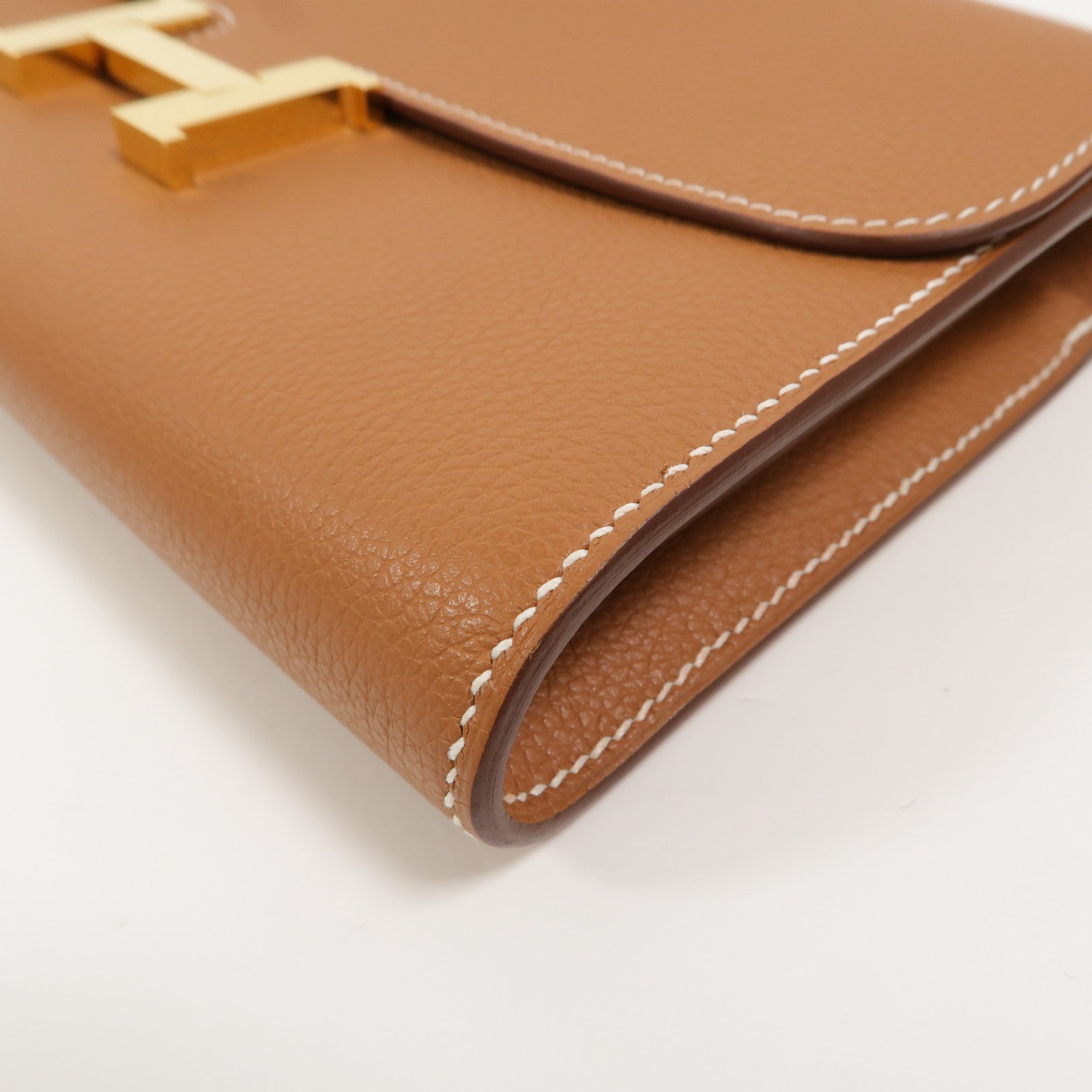 HERMES Evercolor皮革Constance To Go肩背袋Gold