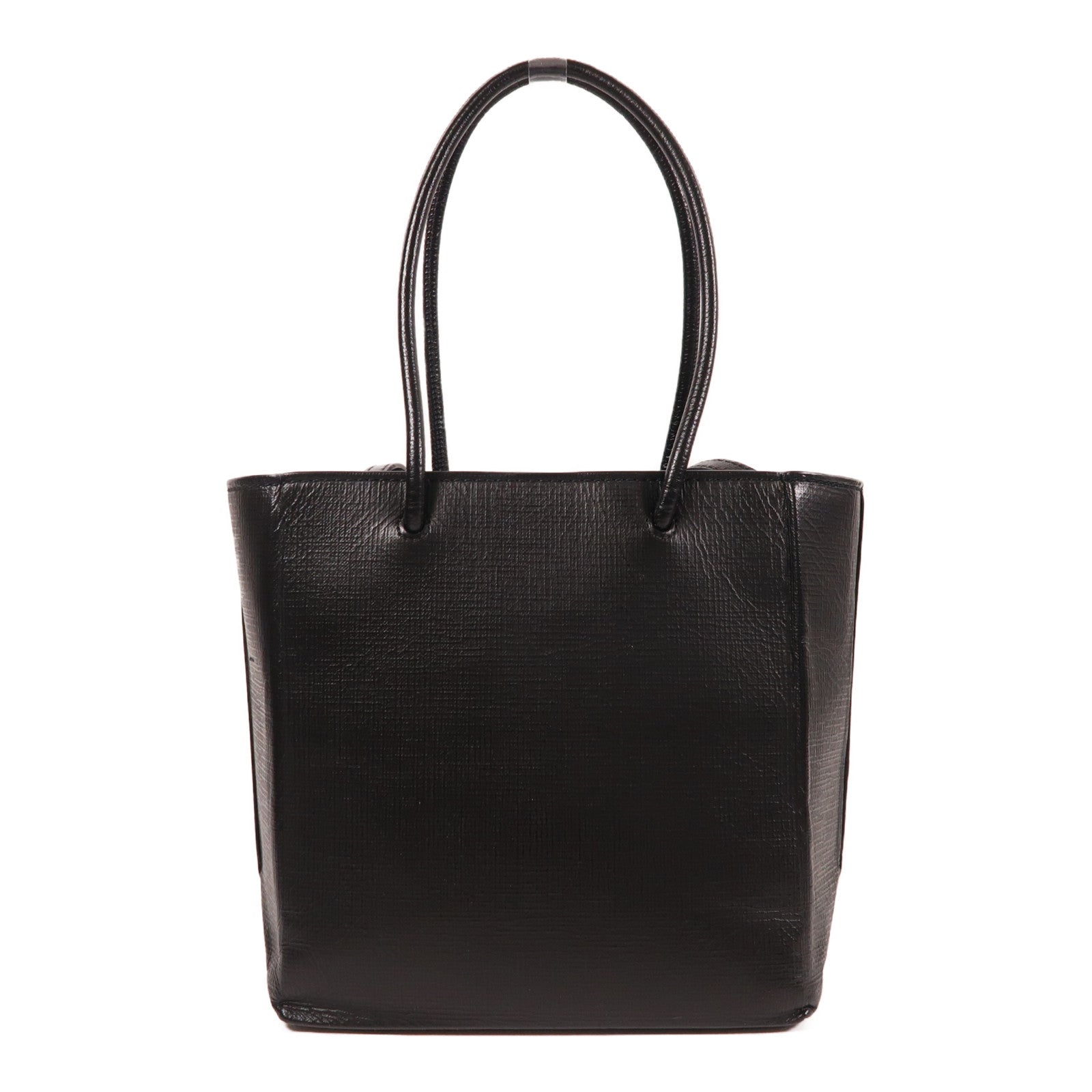 BALENCIAGA 牛皮皮革2 way Shoulder Bag銀扣手挽肩背兩用袋黑色