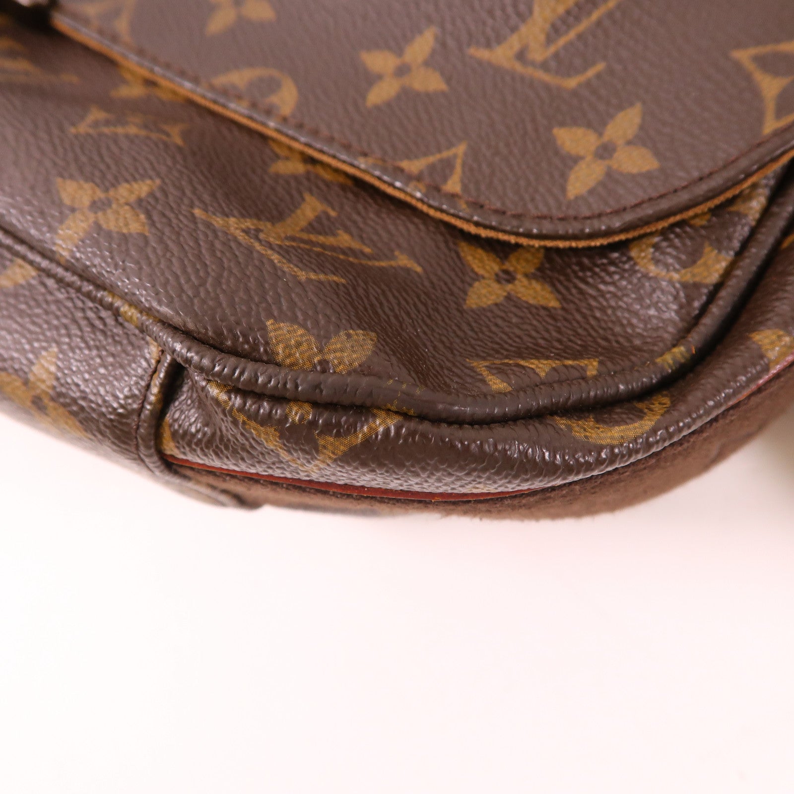 LOUIS VUITTON Monogram Abbesses金扣肩背袋棕色