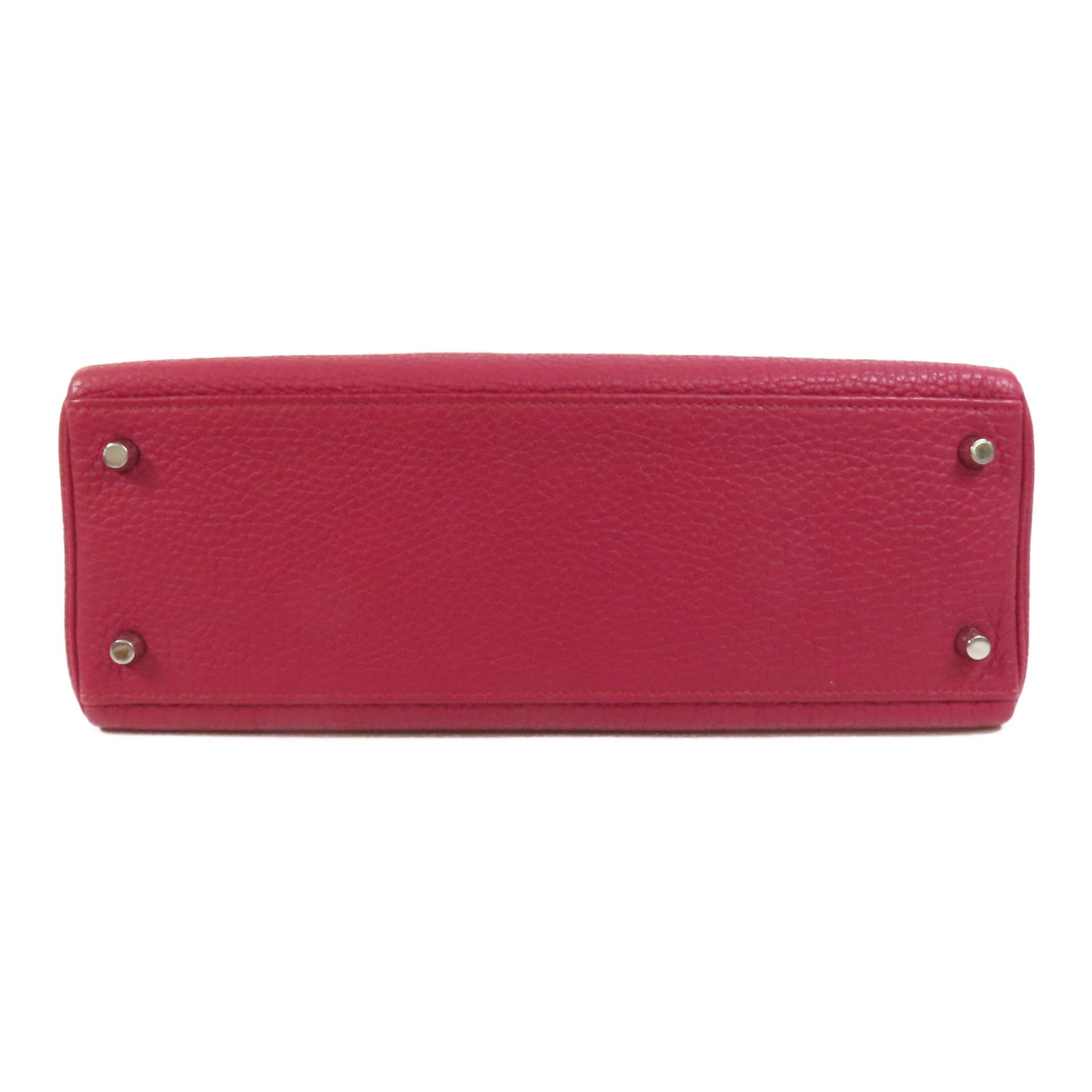 HERMES Togo皮革Kelly 32銀扣手挽肩背兩用袋Rubis