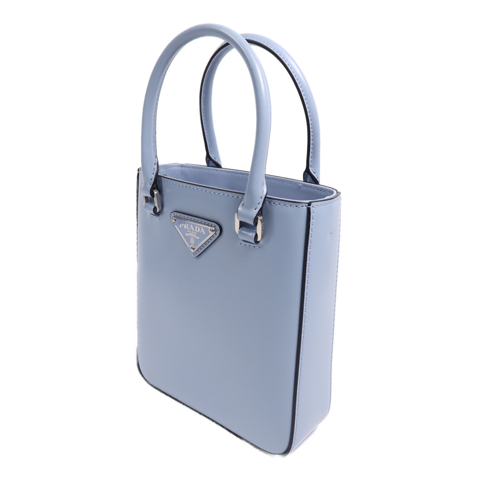 PRADA 牛皮皮革2 Way Shoulder Bag銀扣手挽肩背兩用袋