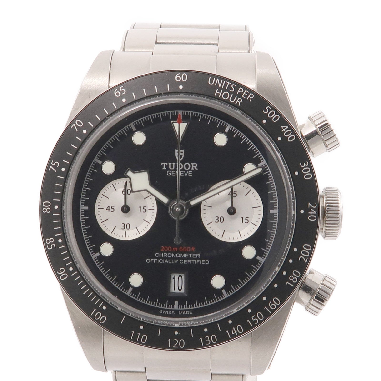 TUDOR Black Bay Chrono 41mm不鏽鋼手錶自動機芯黑色