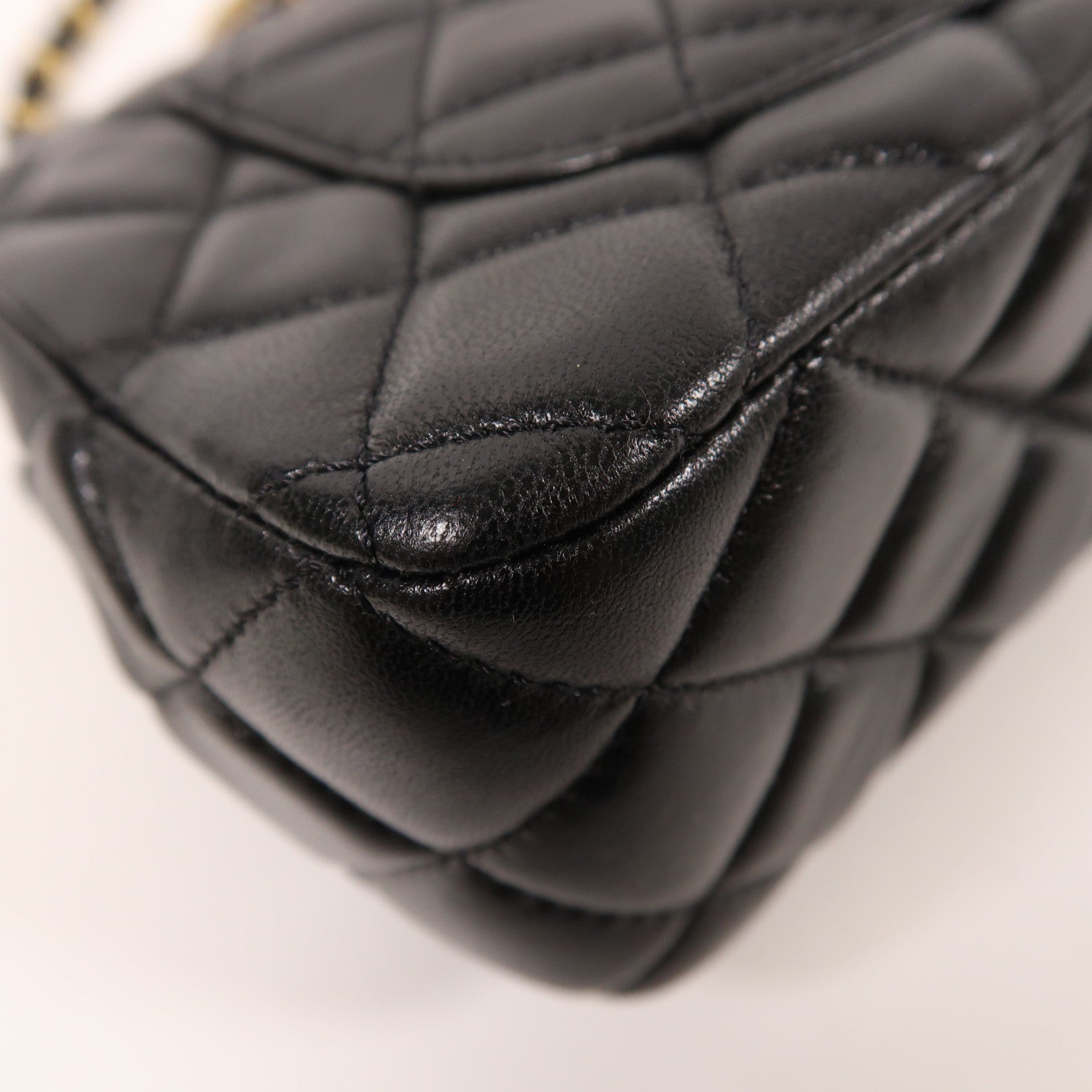 CHANEL 牛皮皮革2 Way Shoulder金扣手挽肩背兩用袋