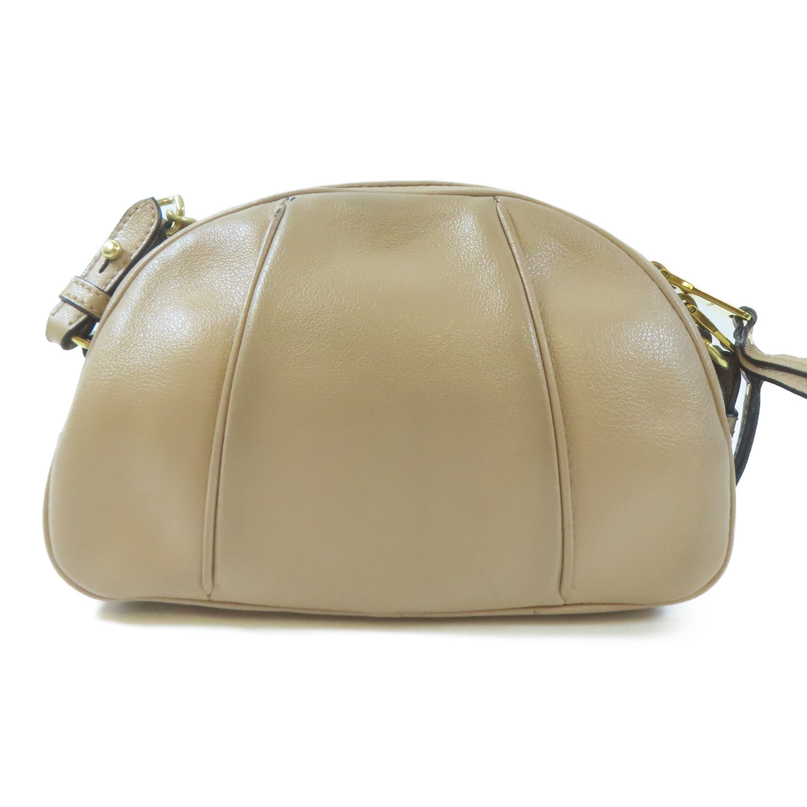 Miu Miu 牛皮皮革Shoulder Bag肩背袋米色