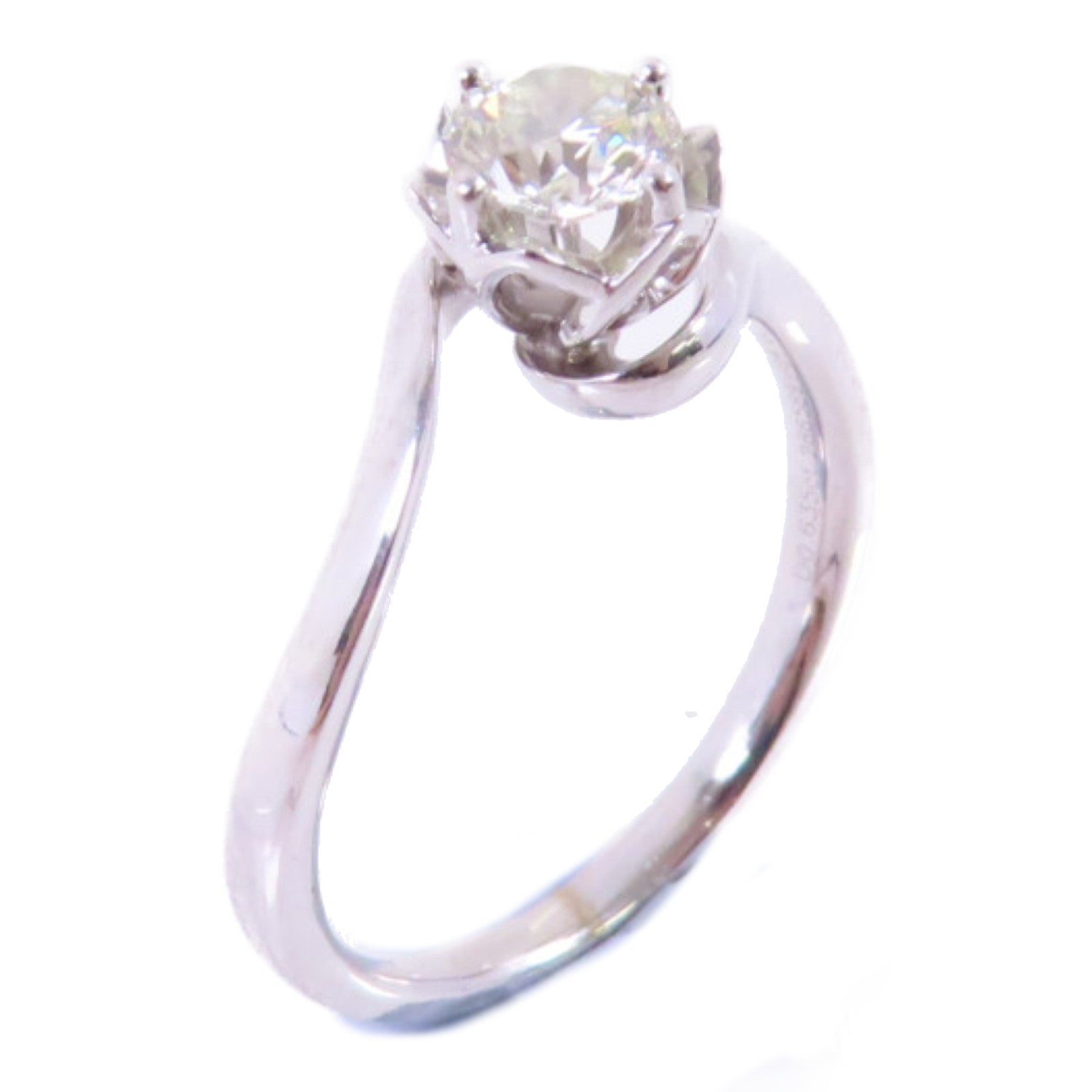 JEWELRY 【激減優惠】18K白金Diamond Ring 0.635ct鑽石戒指US#8