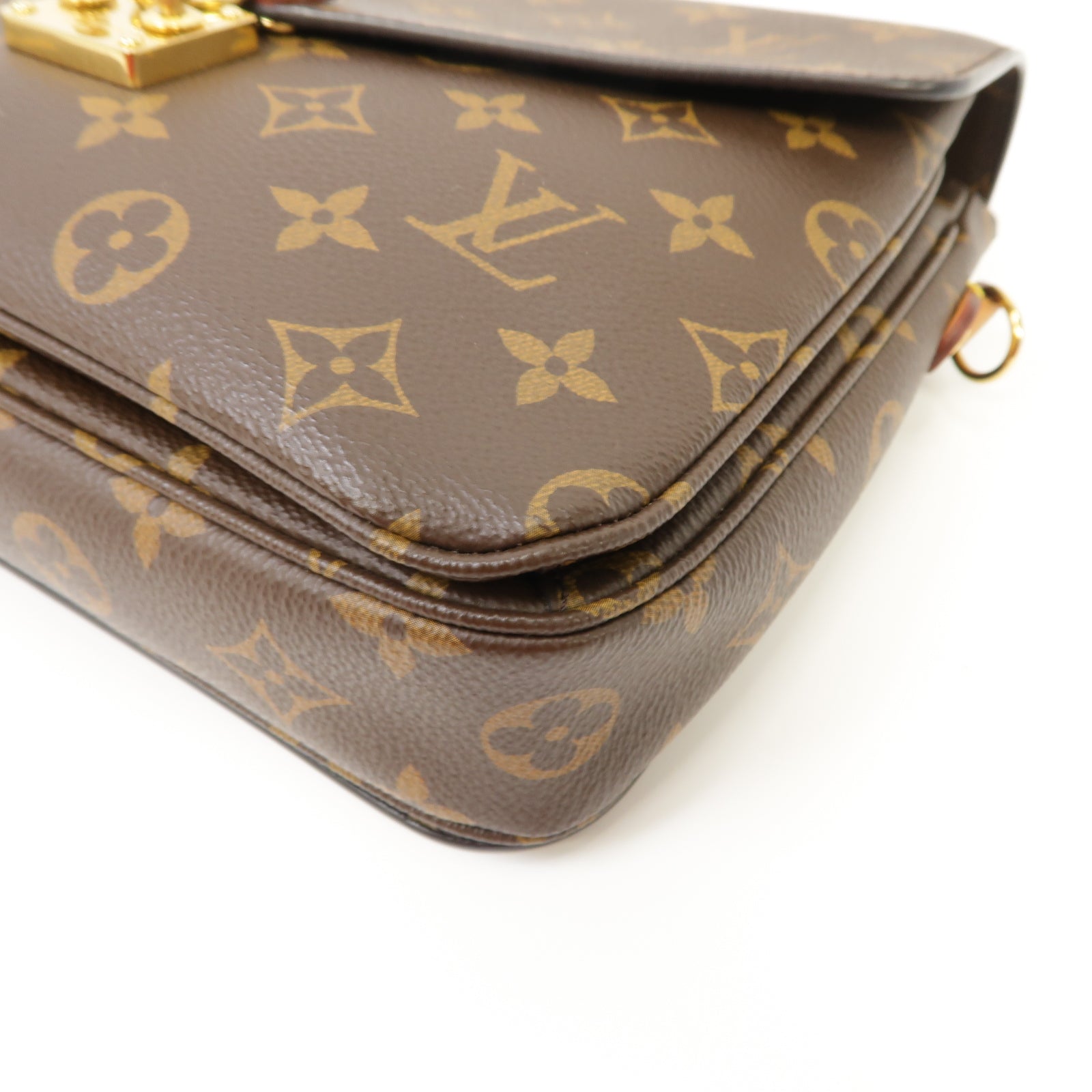 LOUIS VUITTON Monogram Pochette Metis金扣手挽肩背兩用袋啡色