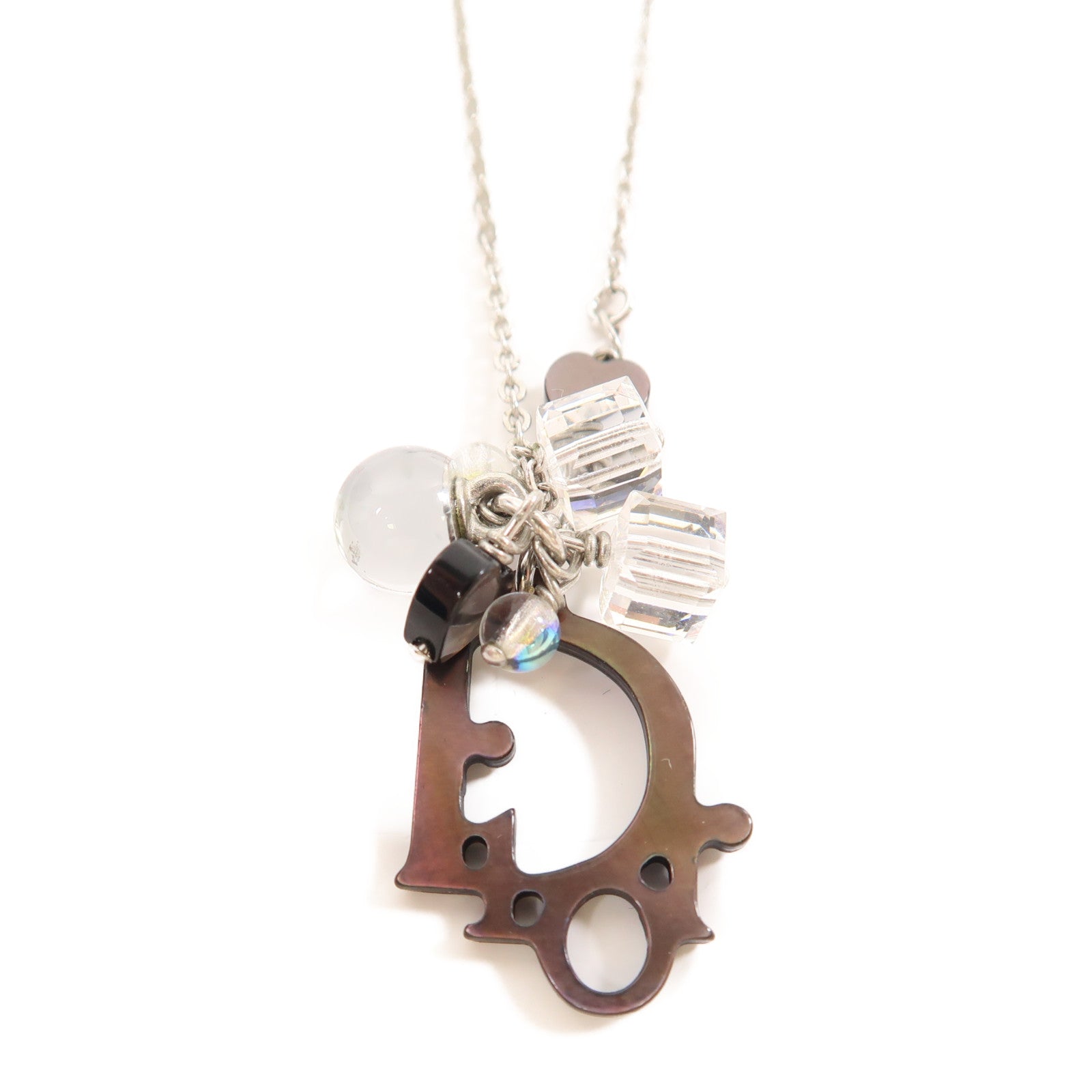 Dior CD Necklace PVC/Metal Silver