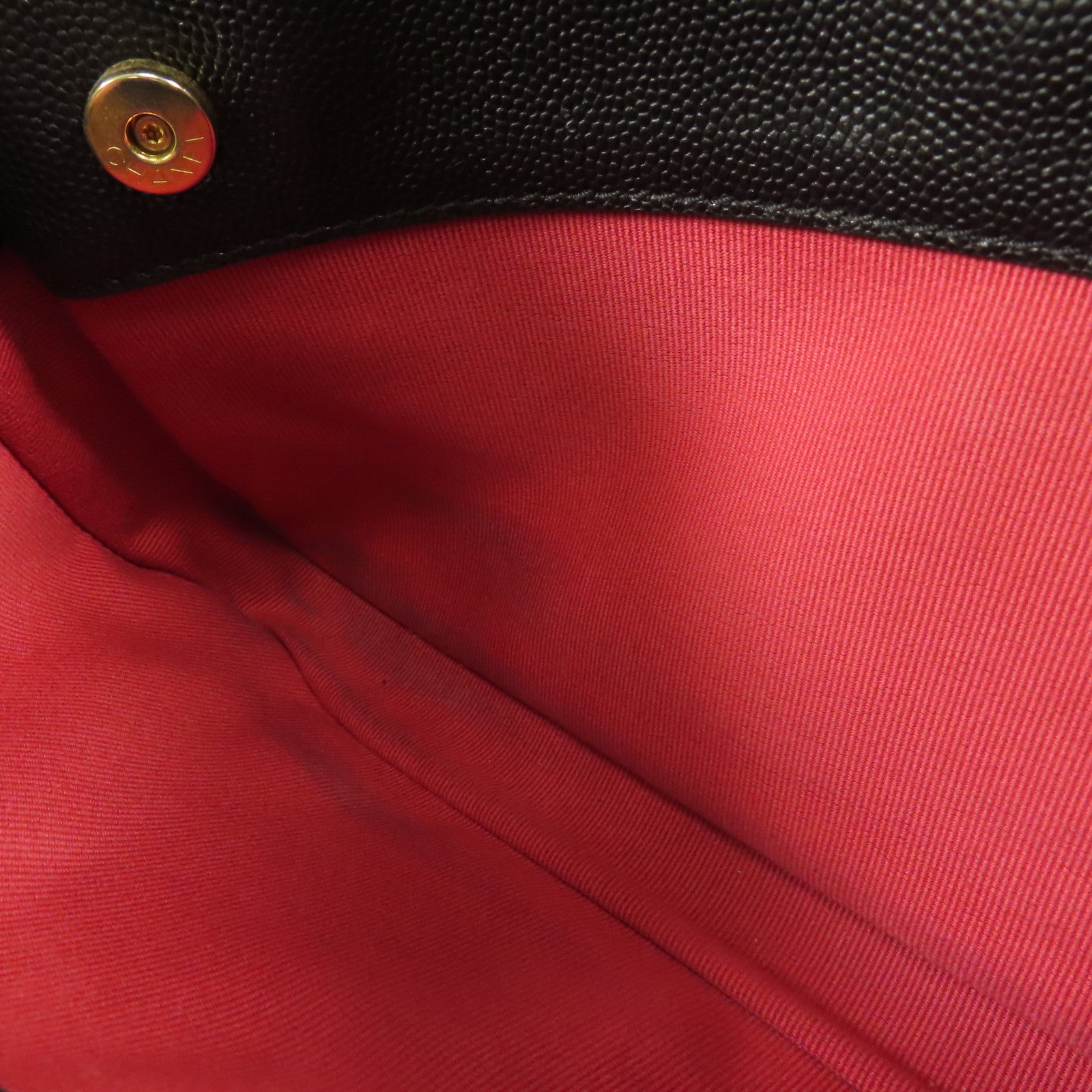 CHANEL 牛皮皮革Chain Shoulder金扣手挽肩背兩用袋