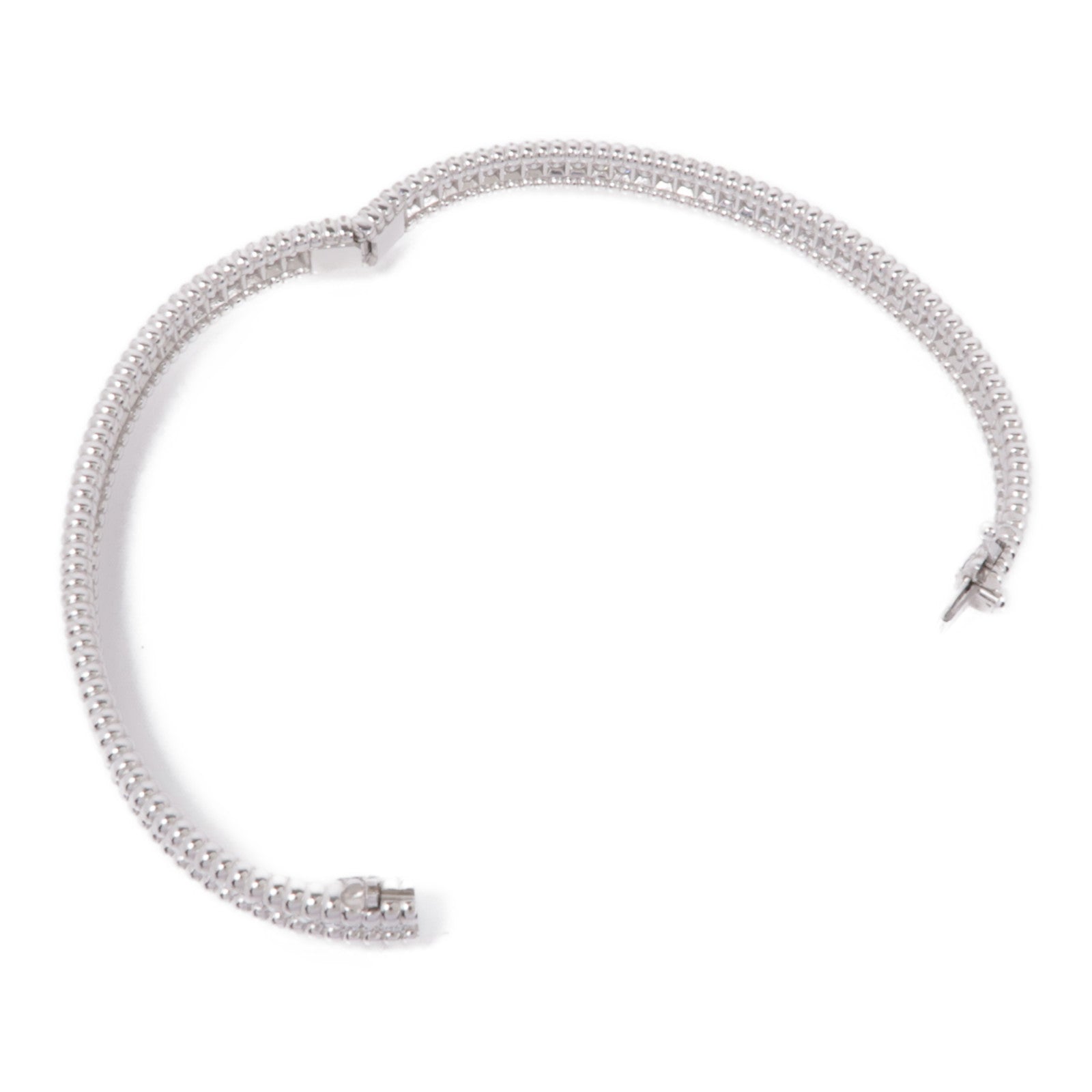 Van Cleef & Arpels 【激減優惠】18k白金Perlee Diamond Bangle手鐲
