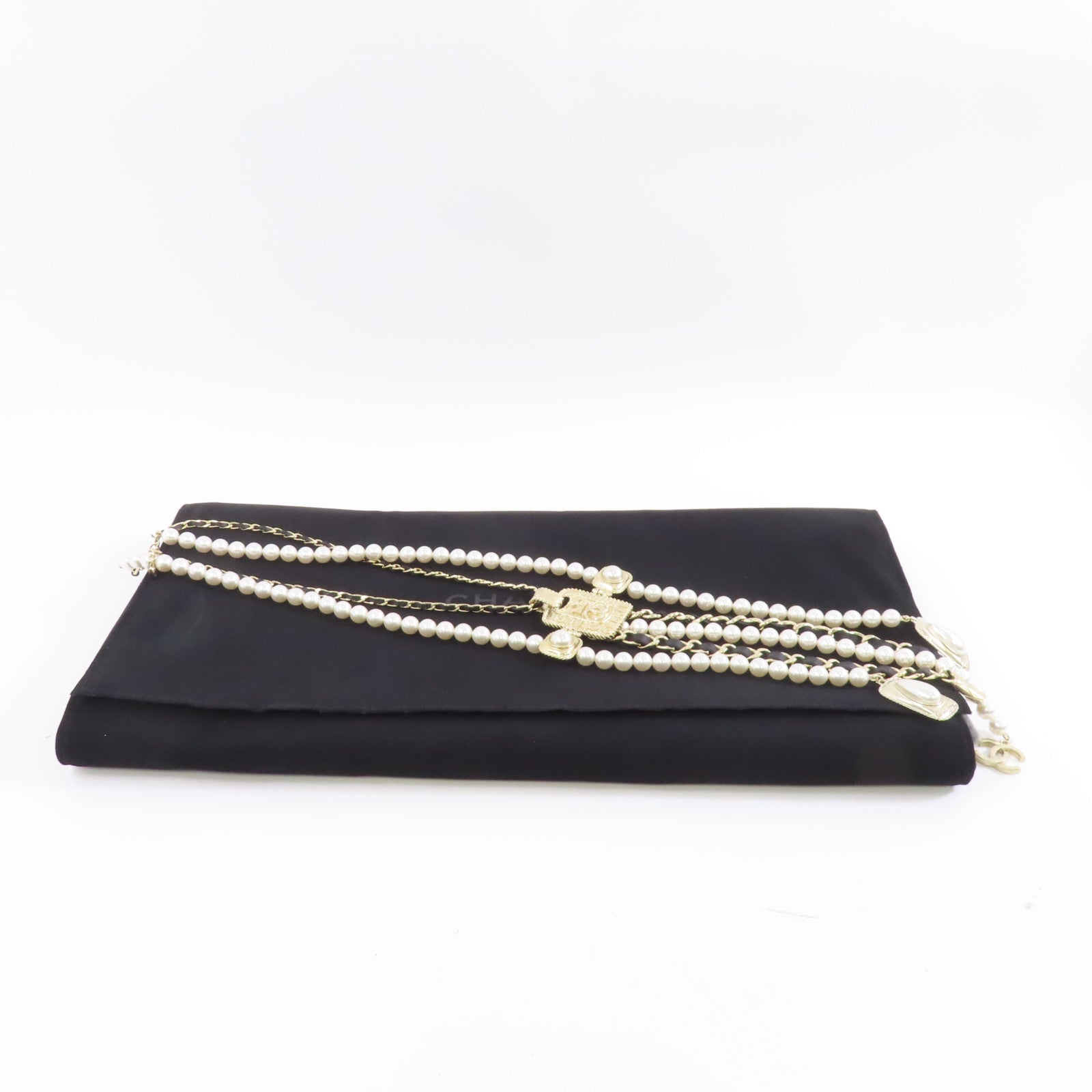 CHANEL 金屬Necklace項鍊金色/白色