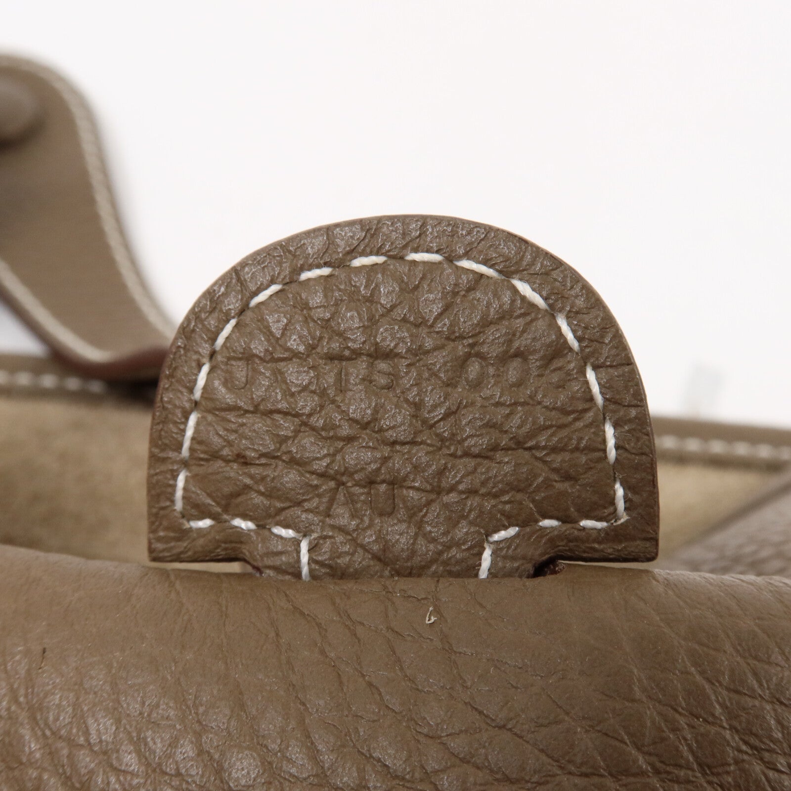 HERMES Clemence皮革Evelyne PM肩背袋Etoupe