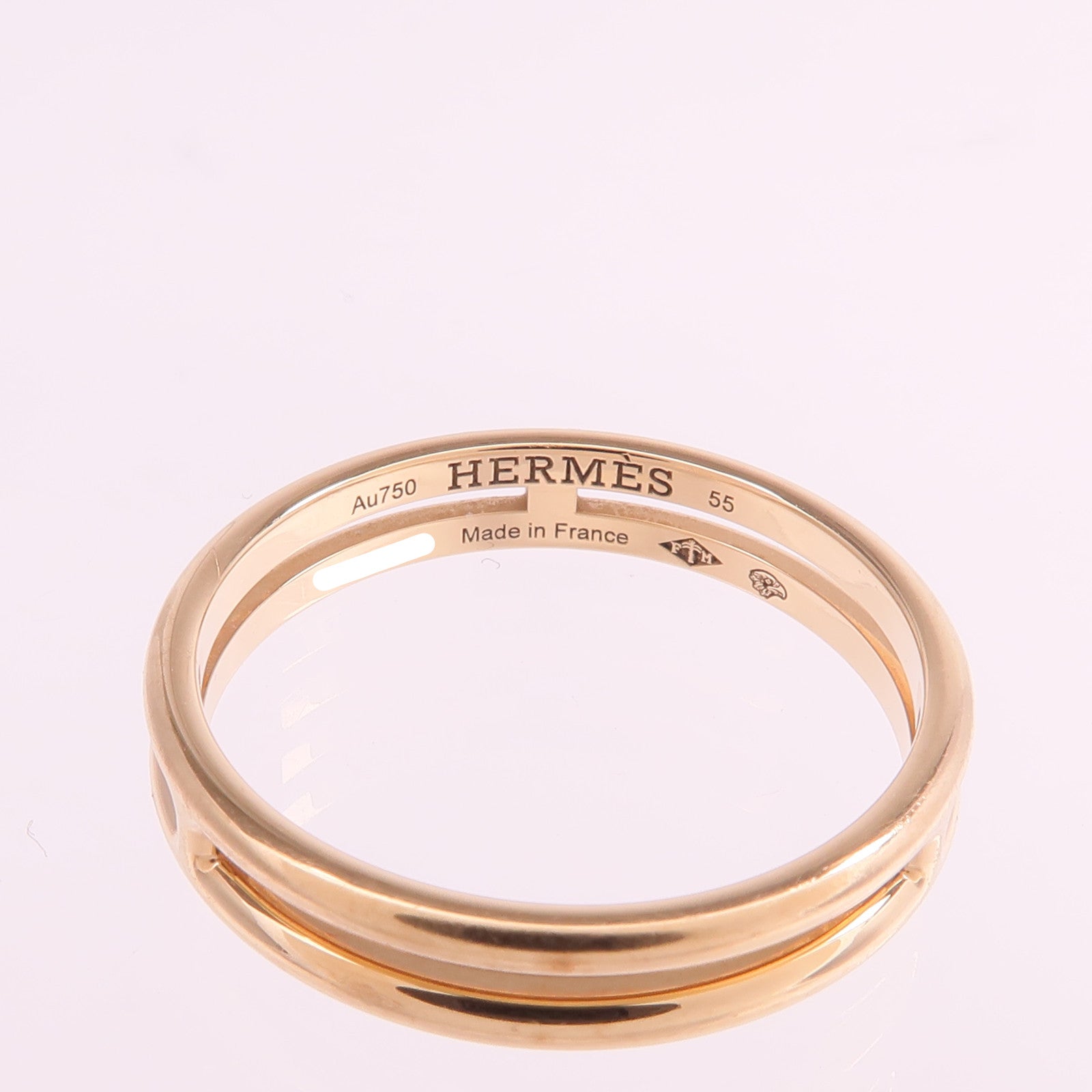 HERMES 18K玫瑰金Alliance Ring戒指