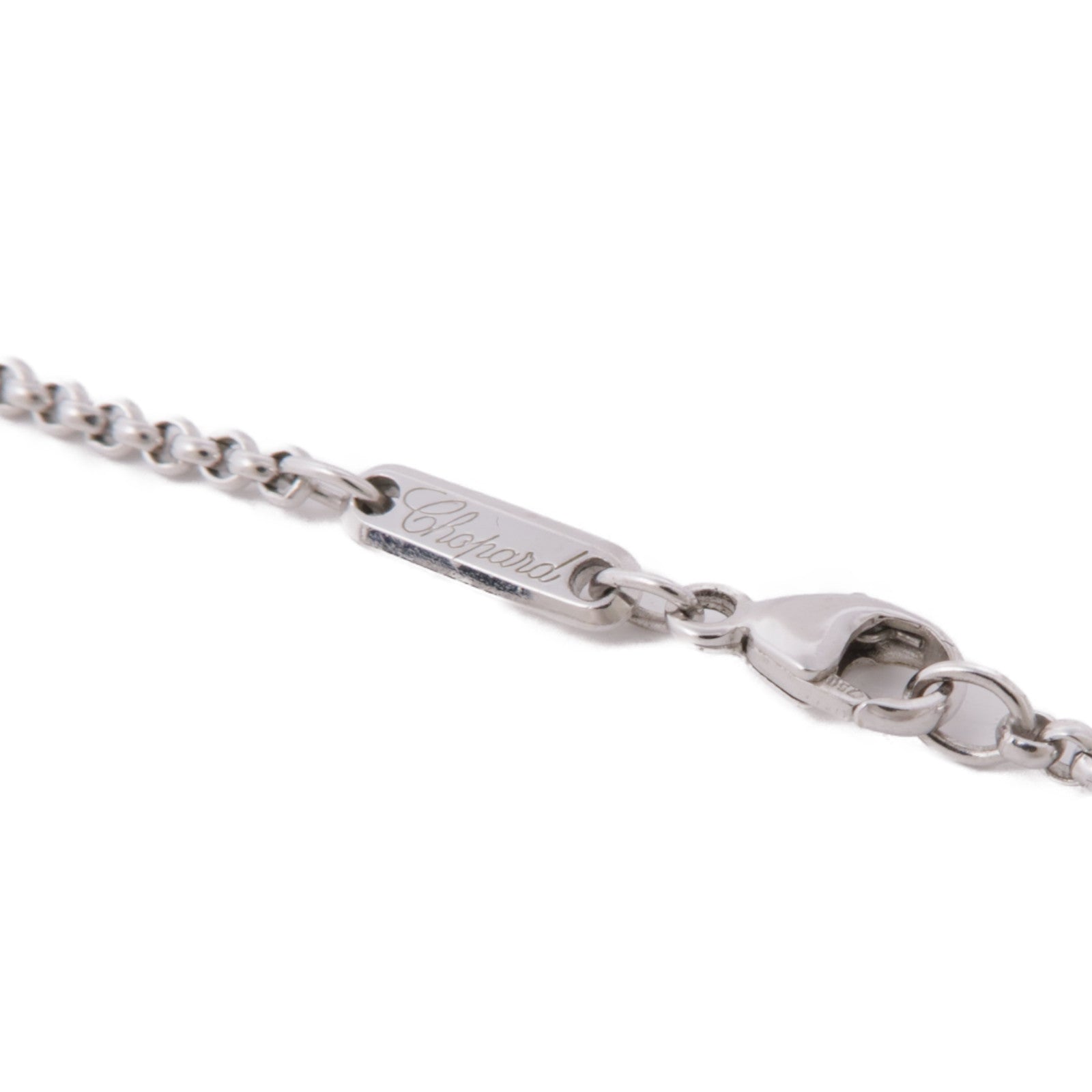 Chopard 18K白金Happy Diamond Necklace鑽石項鍊