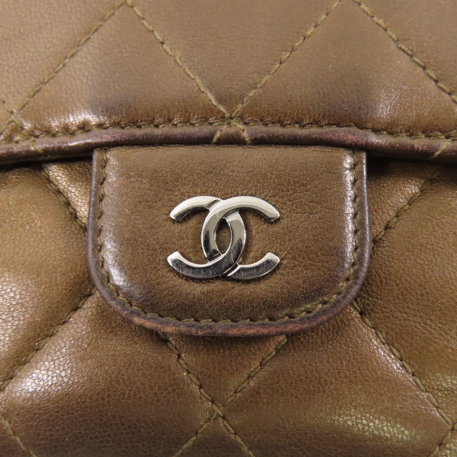 CHANEL 【激減優惠】羊皮皮革Long Wallet銀扣長錢包