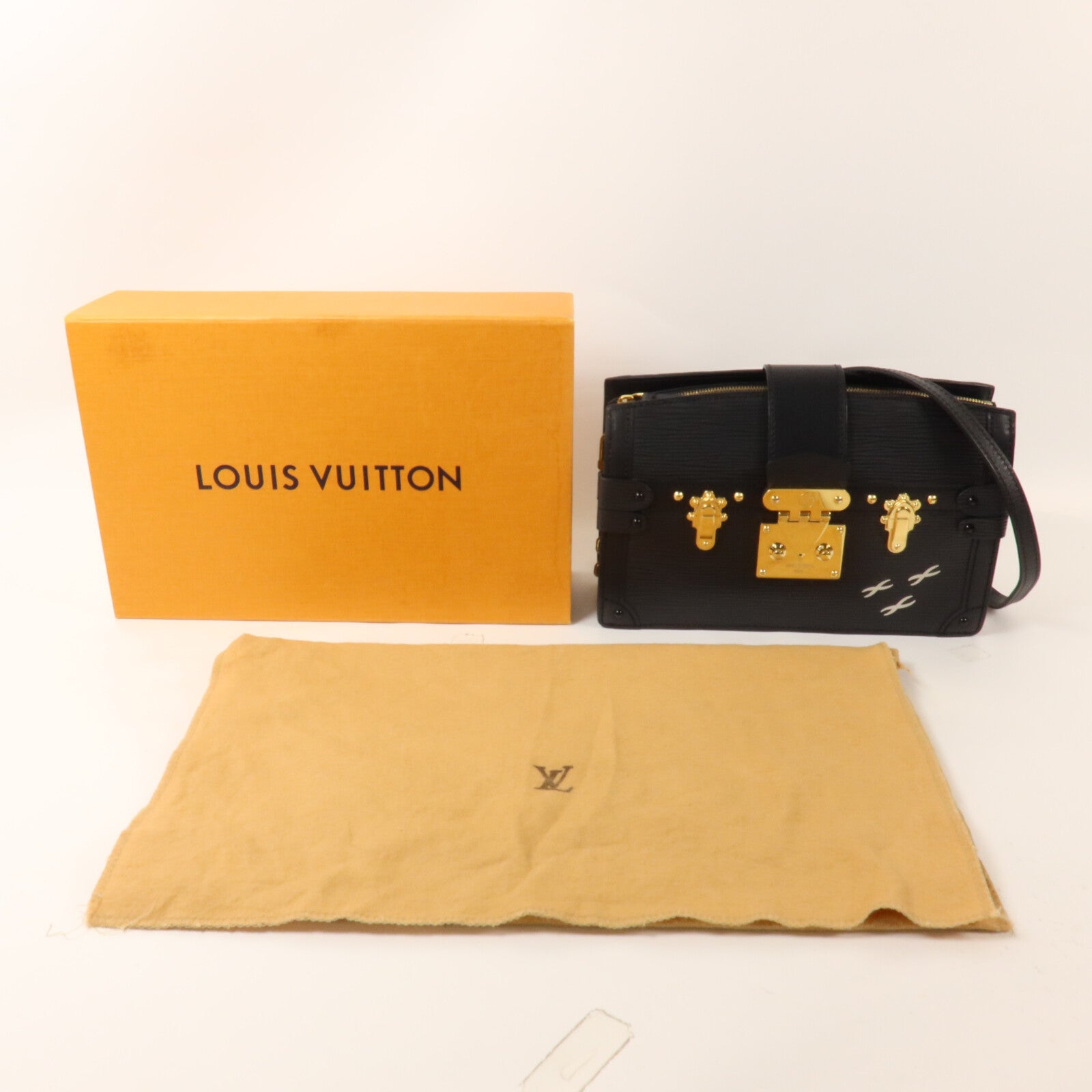 LOUIS VUITTON Epi Trunk Clutch鏈帶肩背袋