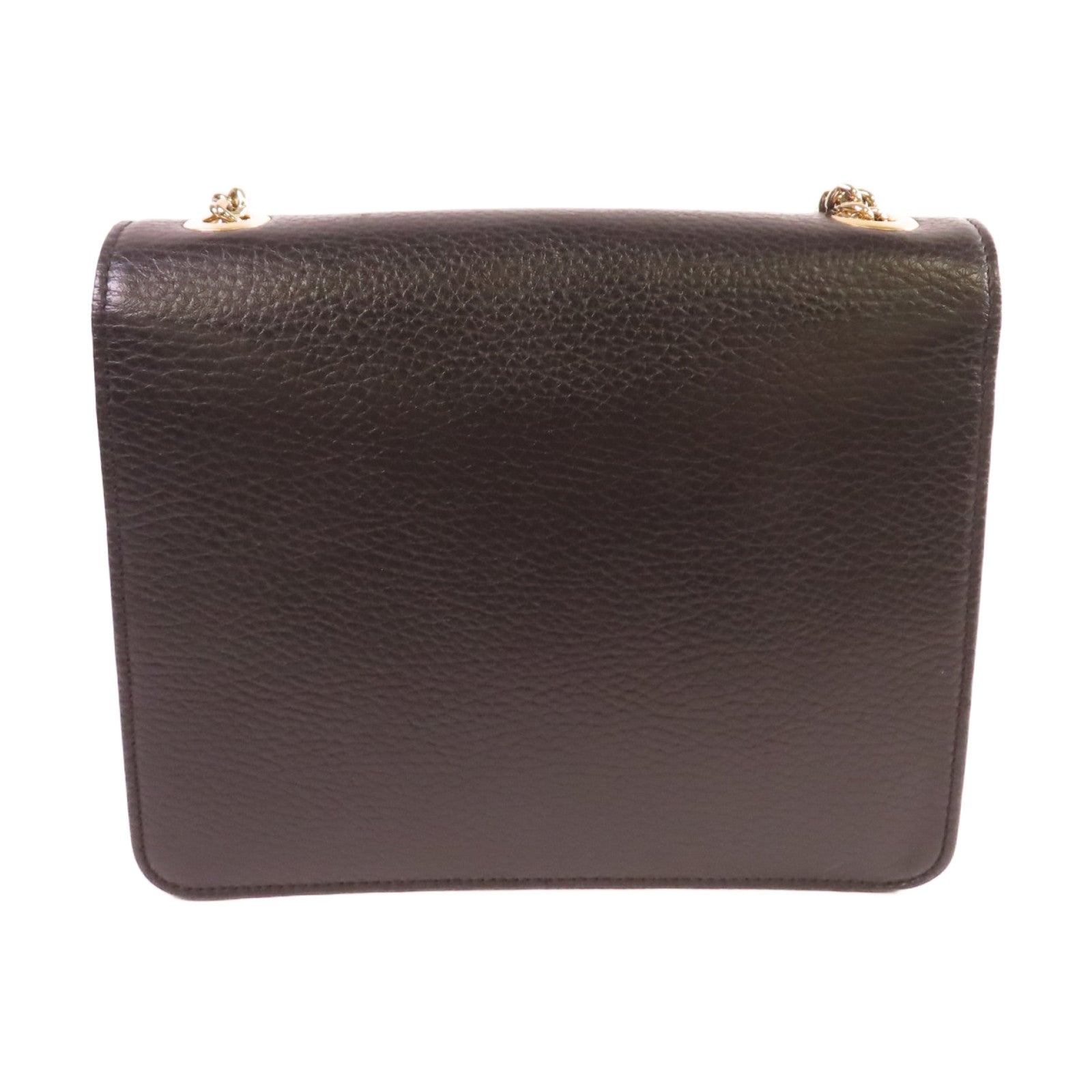 GUCCI 【激減優惠】牛皮皮革Interlocking GG Chain Shoulder Bag金扣鏈帶肩背袋黑色