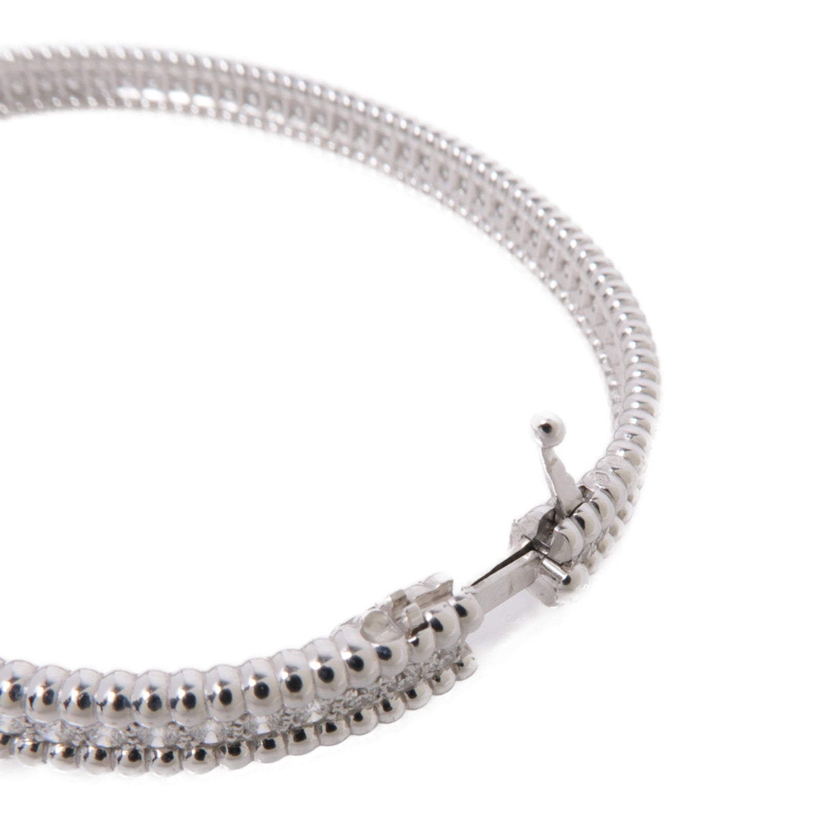Van Cleef & Arpels 【激減優惠】18k白金Perlee Diamond Bangle手鐲