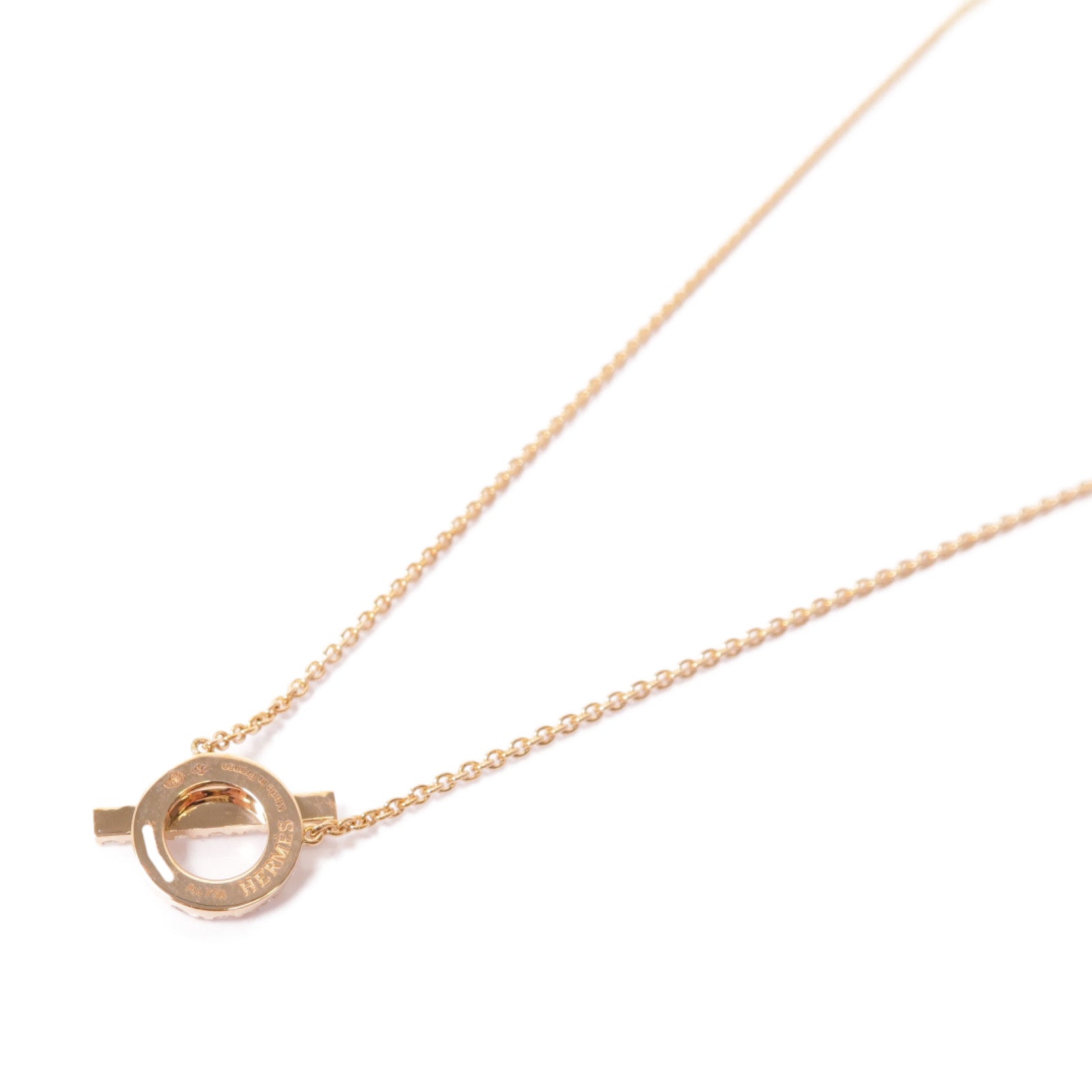 HERMES 18K黃金Finesse Diamond Necklace鑚石項鍊