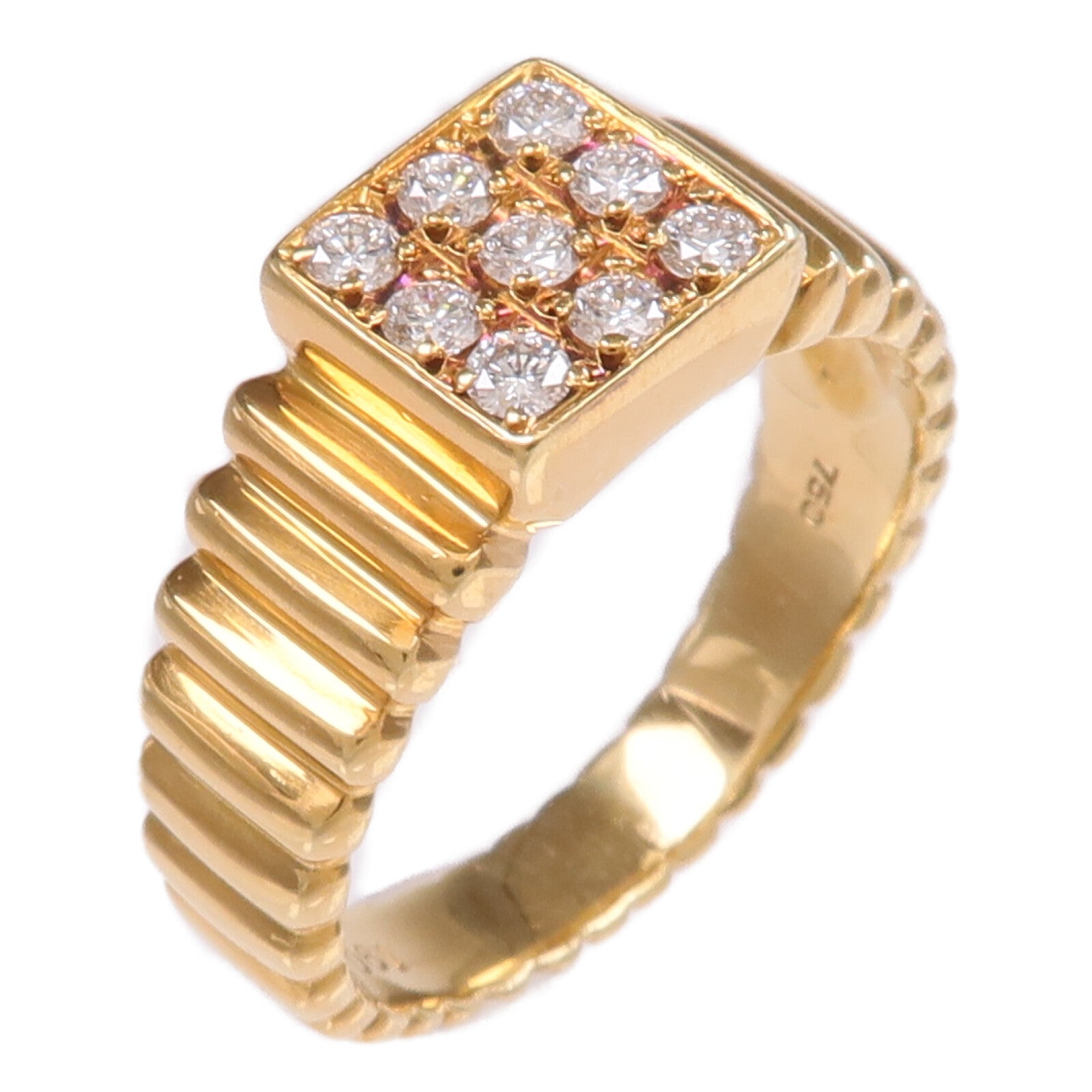 Dior 18K黃金Diamond Ring鑽石戒指US#6.75