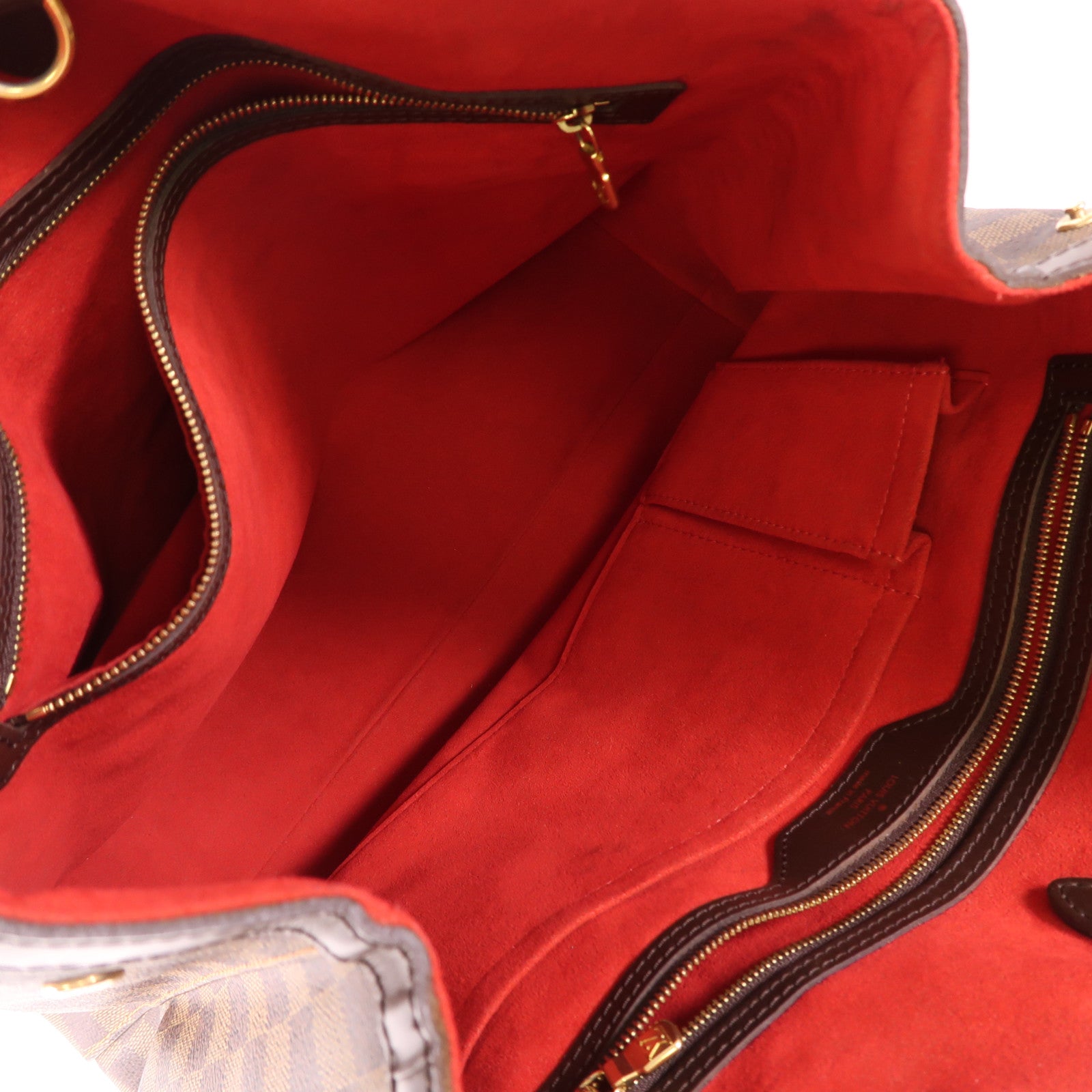 LOUIS VUITTON Damier Hampstead MM金扣手挽袋