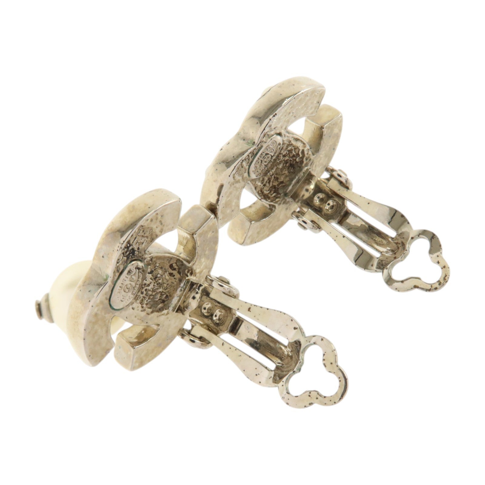 CHANEL PVC/金屬Clip-On Earrings耳環