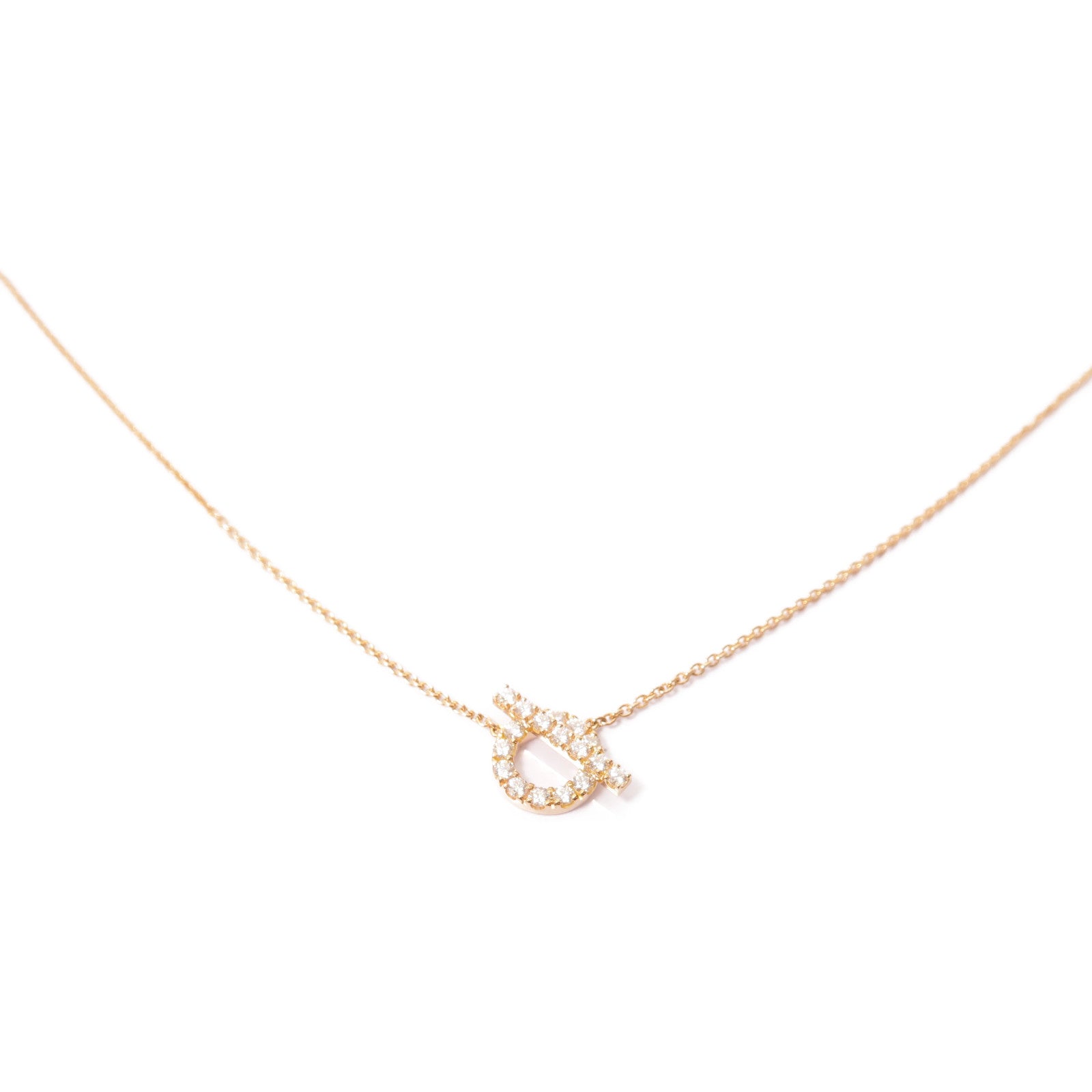 HERMES 18K黃金Finesse Diamond Necklace鑚石項鍊