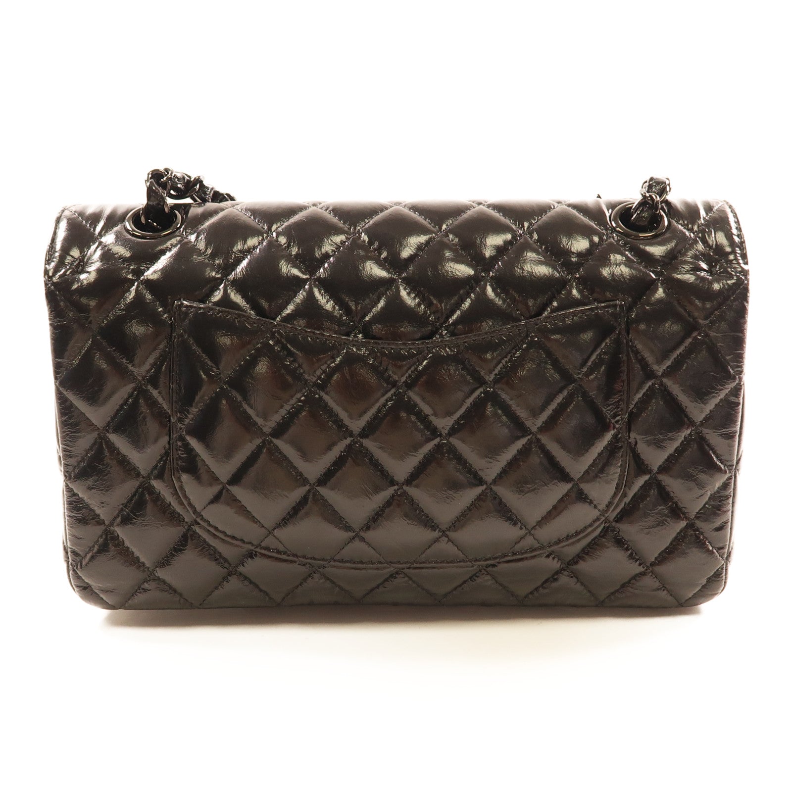 CHANEL 【激減優惠】牛皮皮革Classic Flap 25cm黑扣鏈帶肩背袋