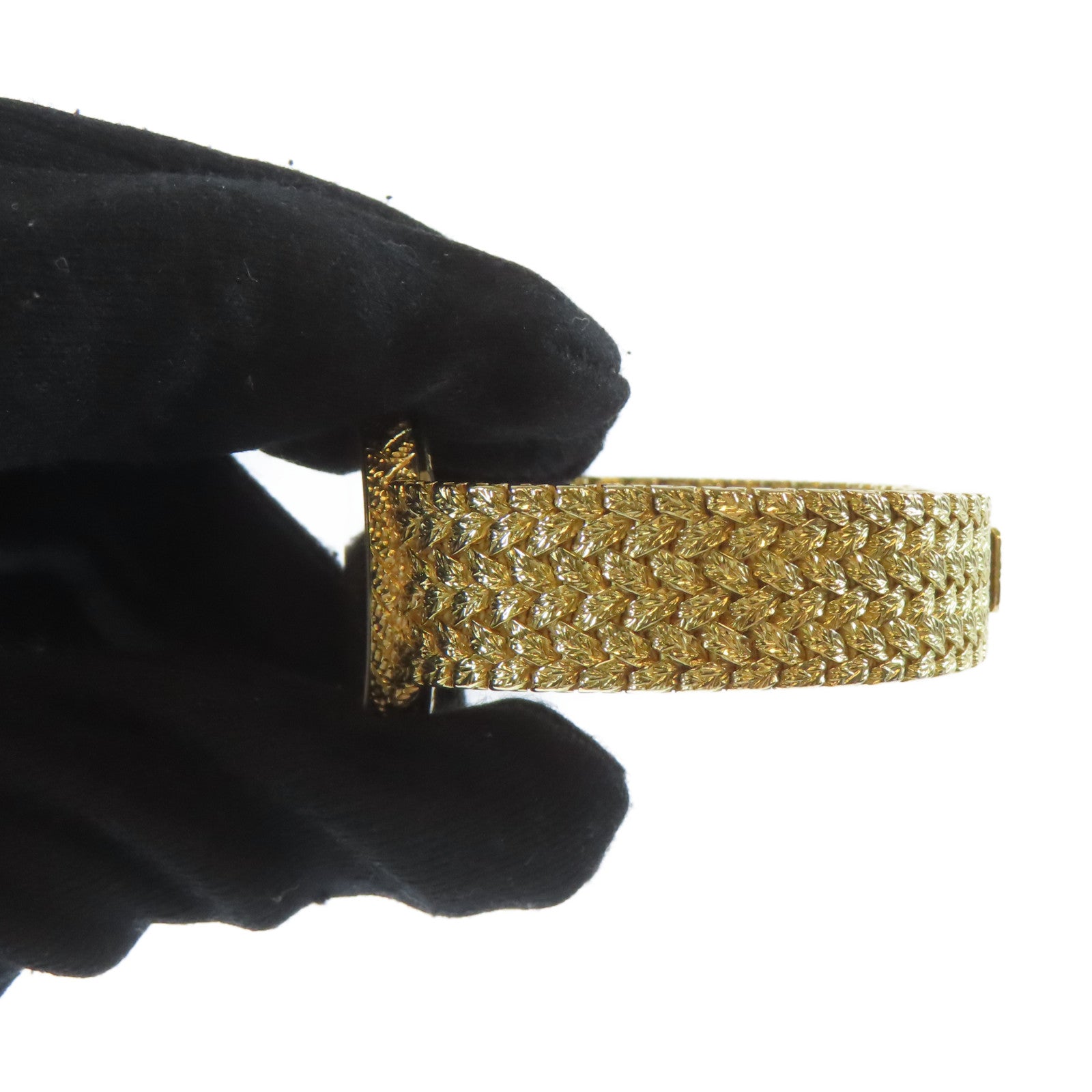 PIAGET Daniel Mink 18K黃金手錶石英機芯金色#13.25cm
