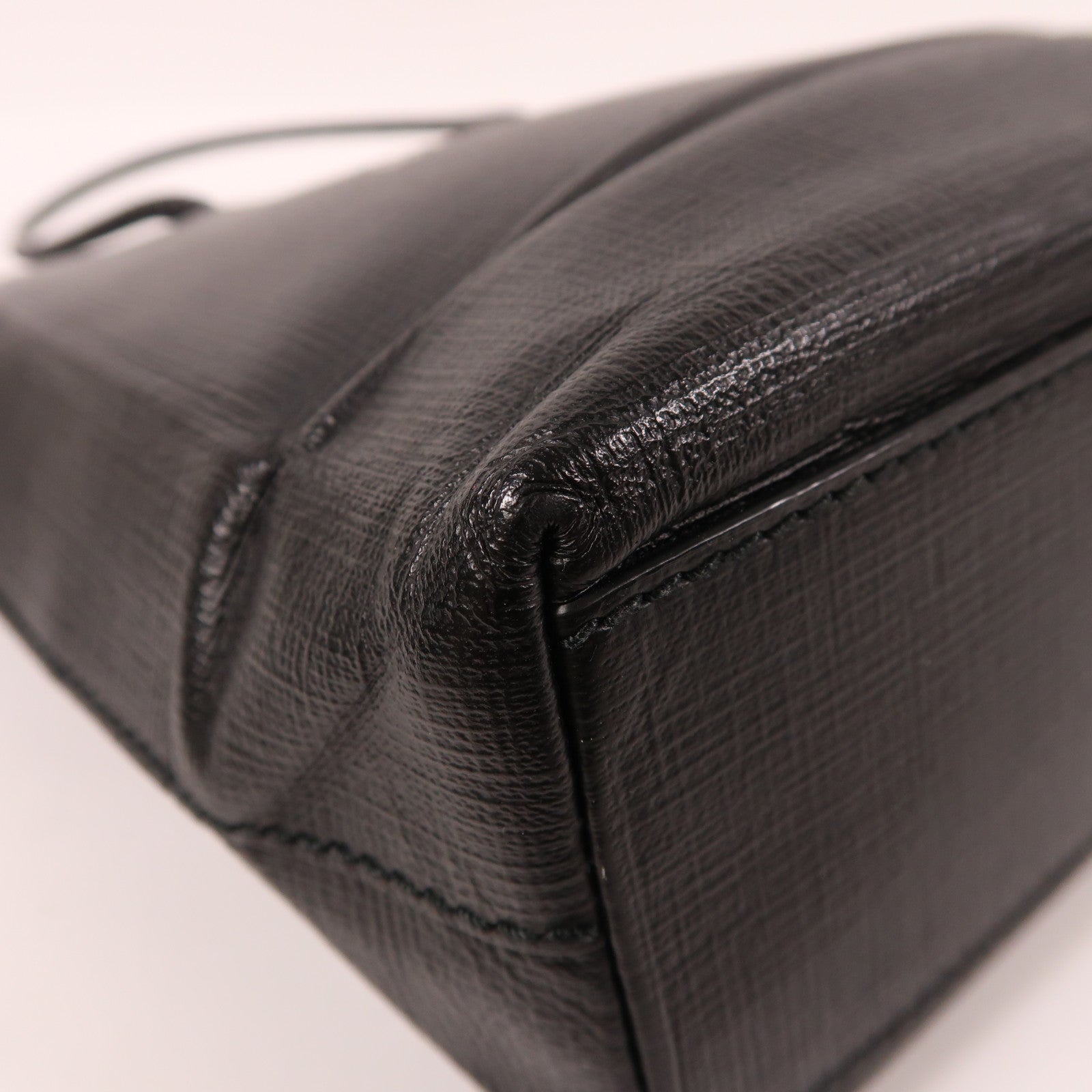 BALENCIAGA 牛皮皮革2 way Shoulder Bag銀扣手挽肩背兩用袋黑色