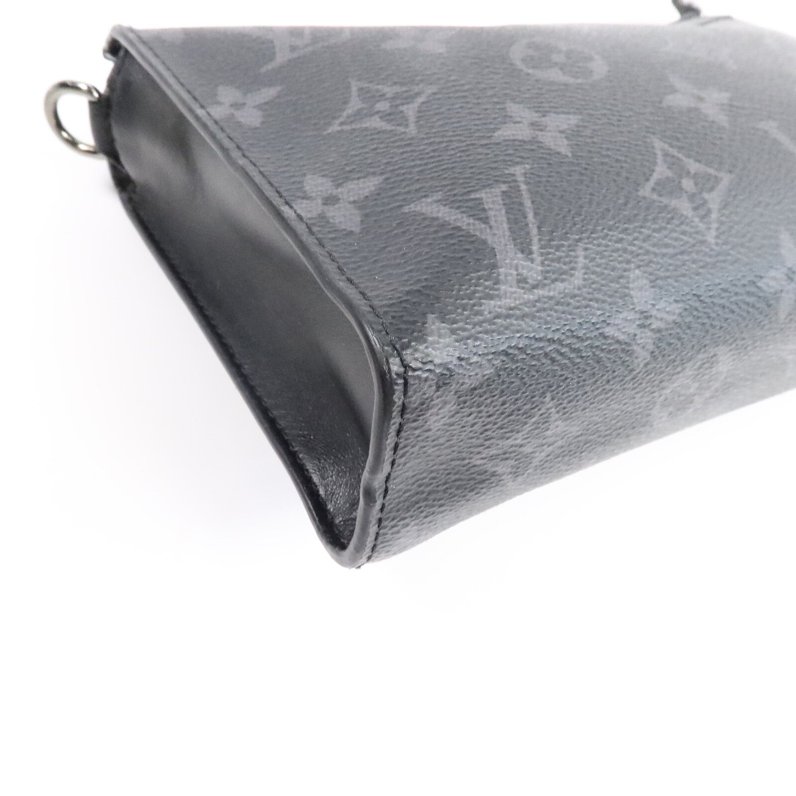 LOUIS VUITTON Monogram Eclipse Gaston銀扣肩背袋