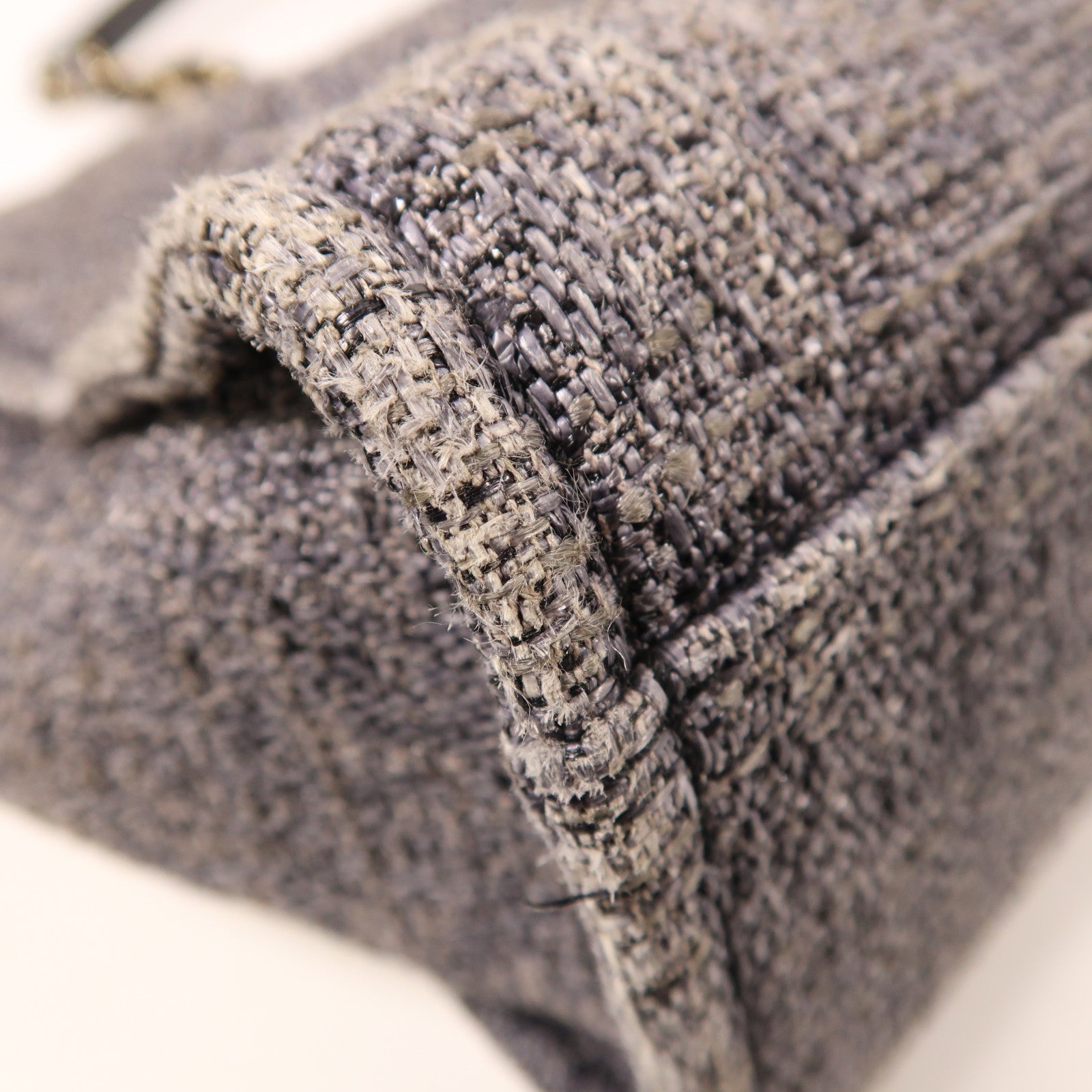 CHANEL Straw Deauville Tote金扣鏈帶肩背袋