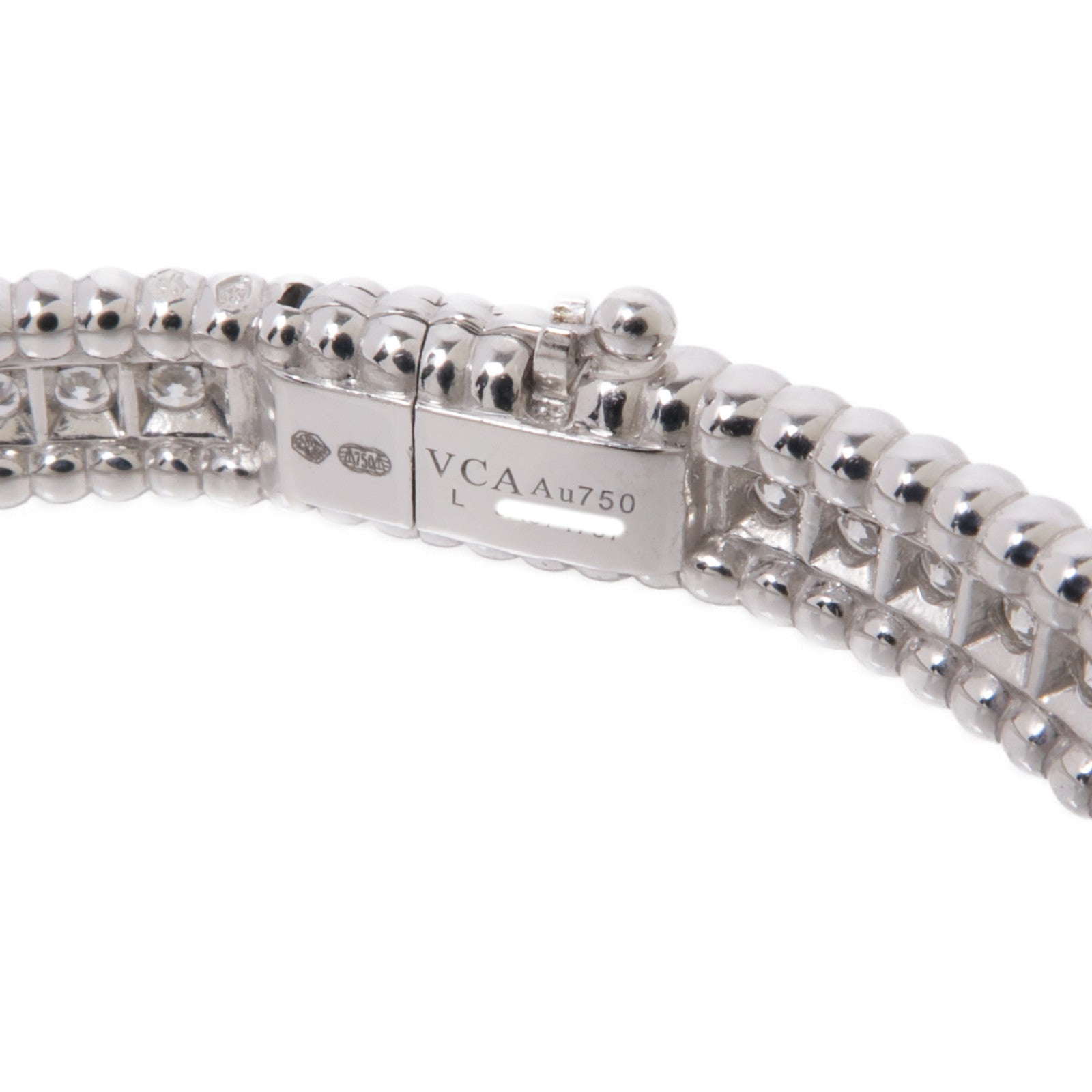 Van Cleef & Arpels 【激減優惠】18k白金Perlee Diamond Bangle手鐲