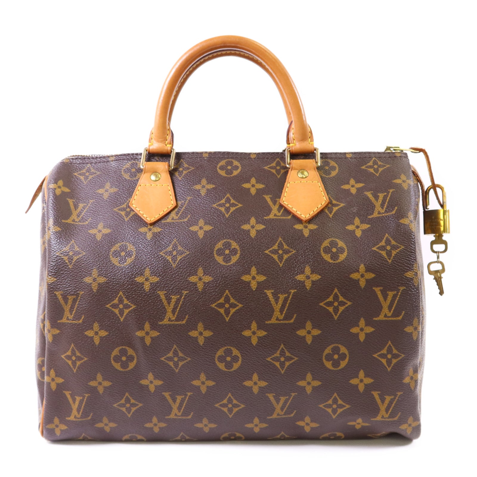LOUIS VUITTON Monogram Speedy 30金扣手挽袋