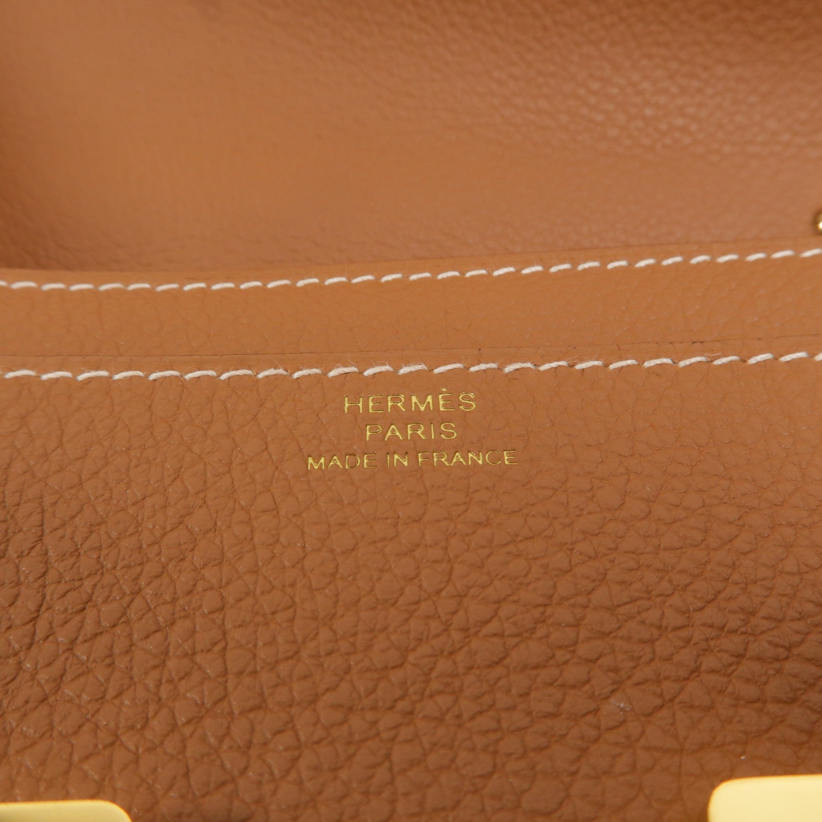HERMES Evercolor皮革Constance To Go肩背袋Gold
