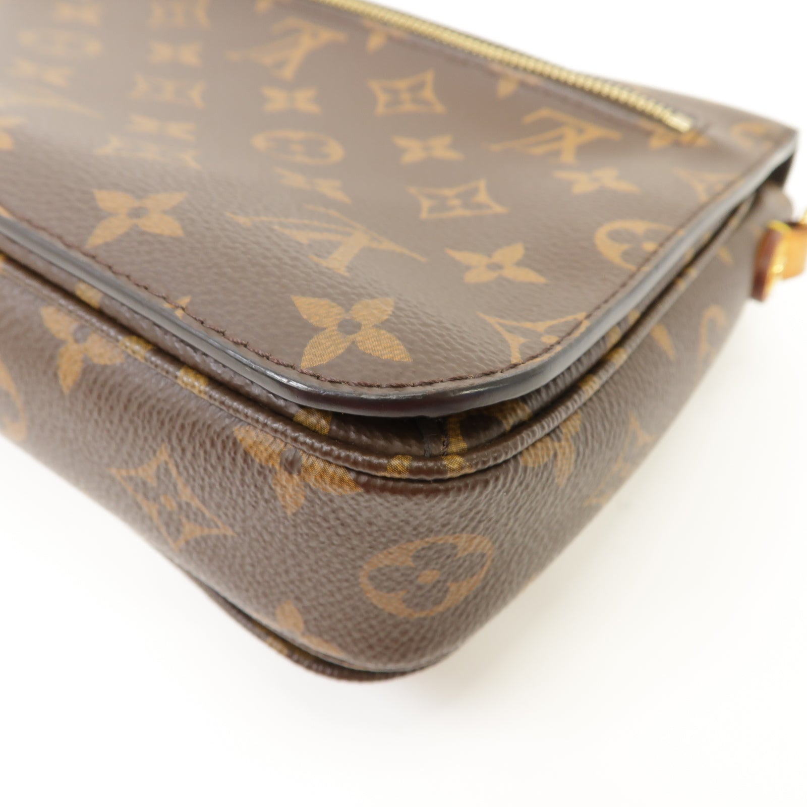 LOUIS VUITTON Monogram Pochette Metis金扣手挽肩背兩用袋啡色
