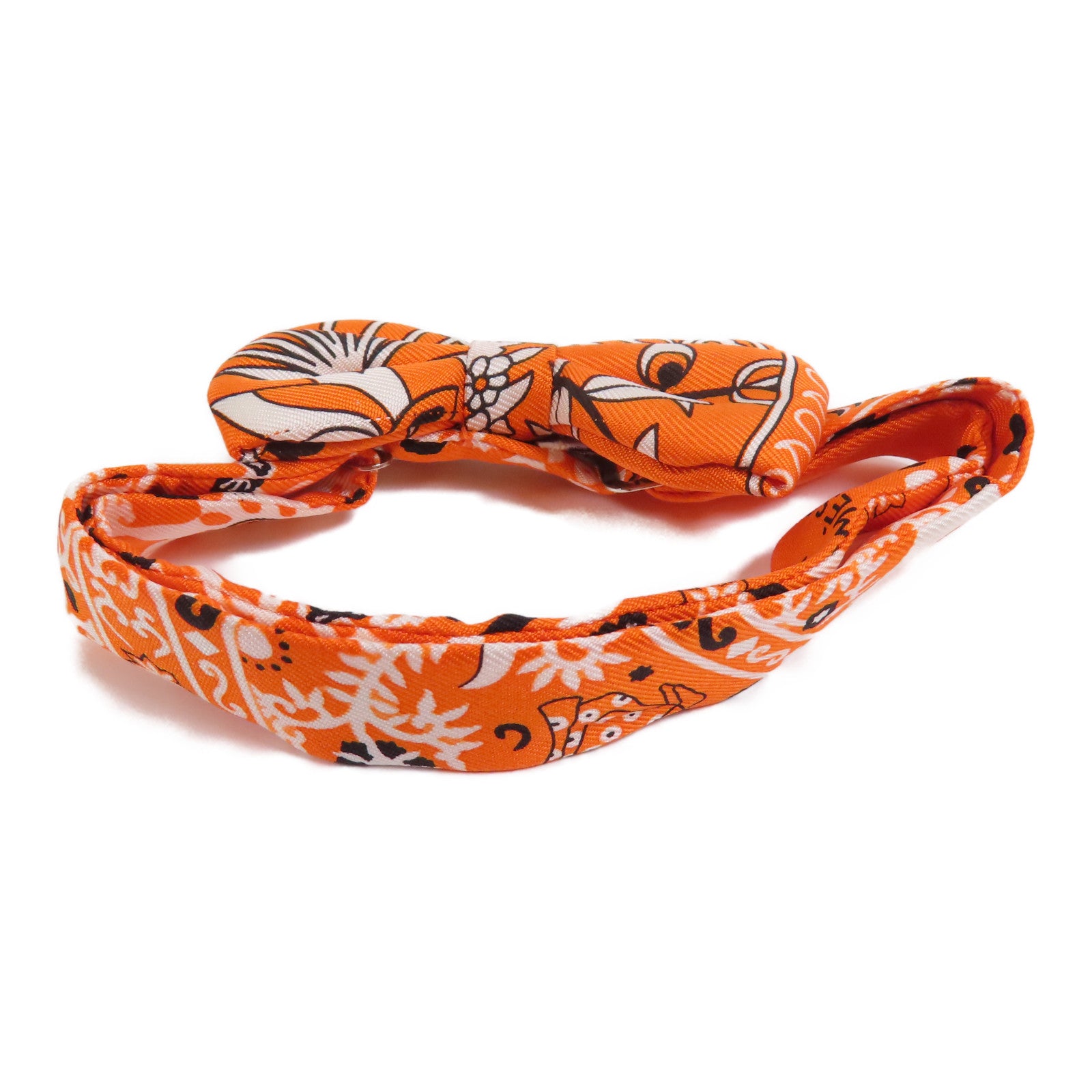 HERMES 絲質Bowtie銀扣領結