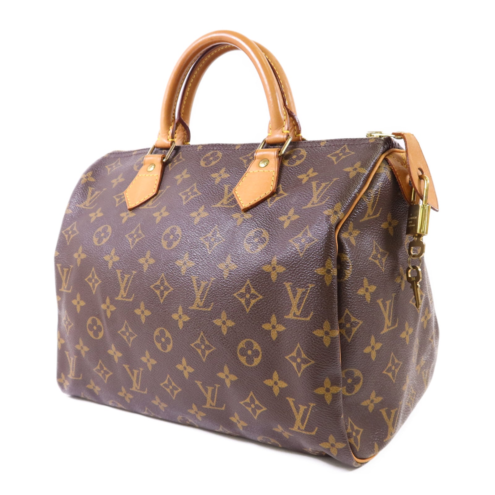 LOUIS VUITTON Monogram Speedy 30金扣手挽袋
