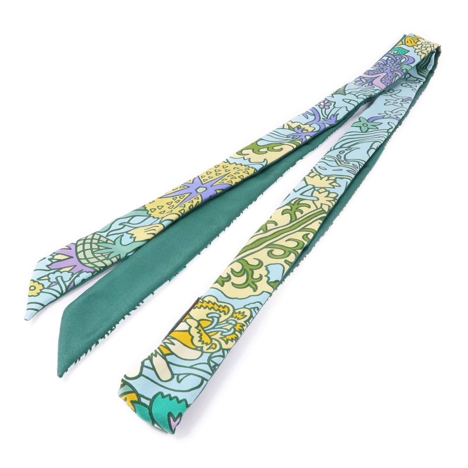 HERMES 絲質Long Twilly絲巾
