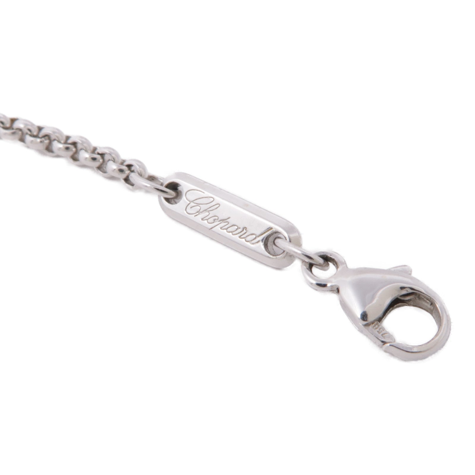 Chopard 18K白金Happy Diamond Necklace鑽石項鍊