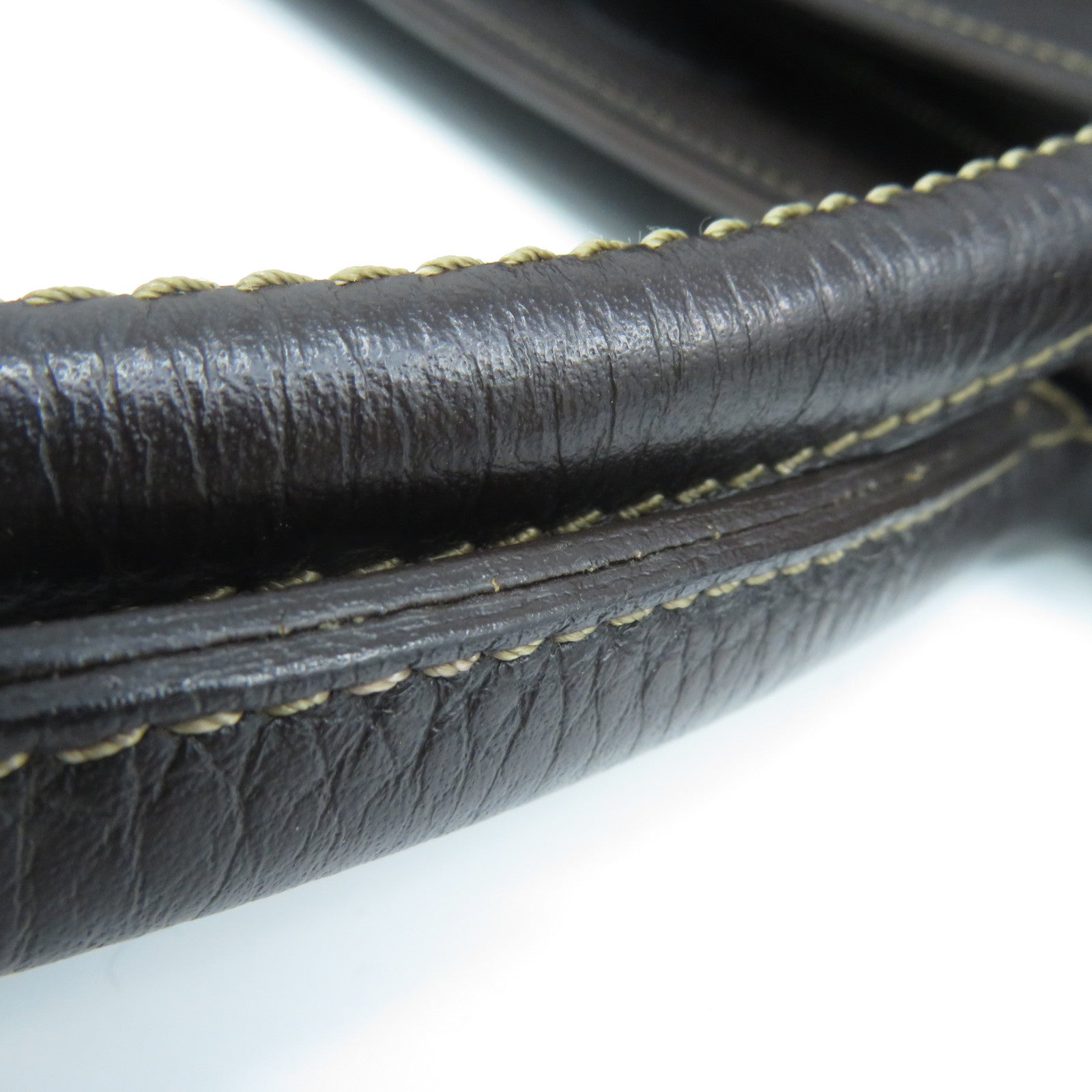 TOD’S 【清倉大減價】牛皮皮革Shoulder Bag銀扣肩背袋啡色
