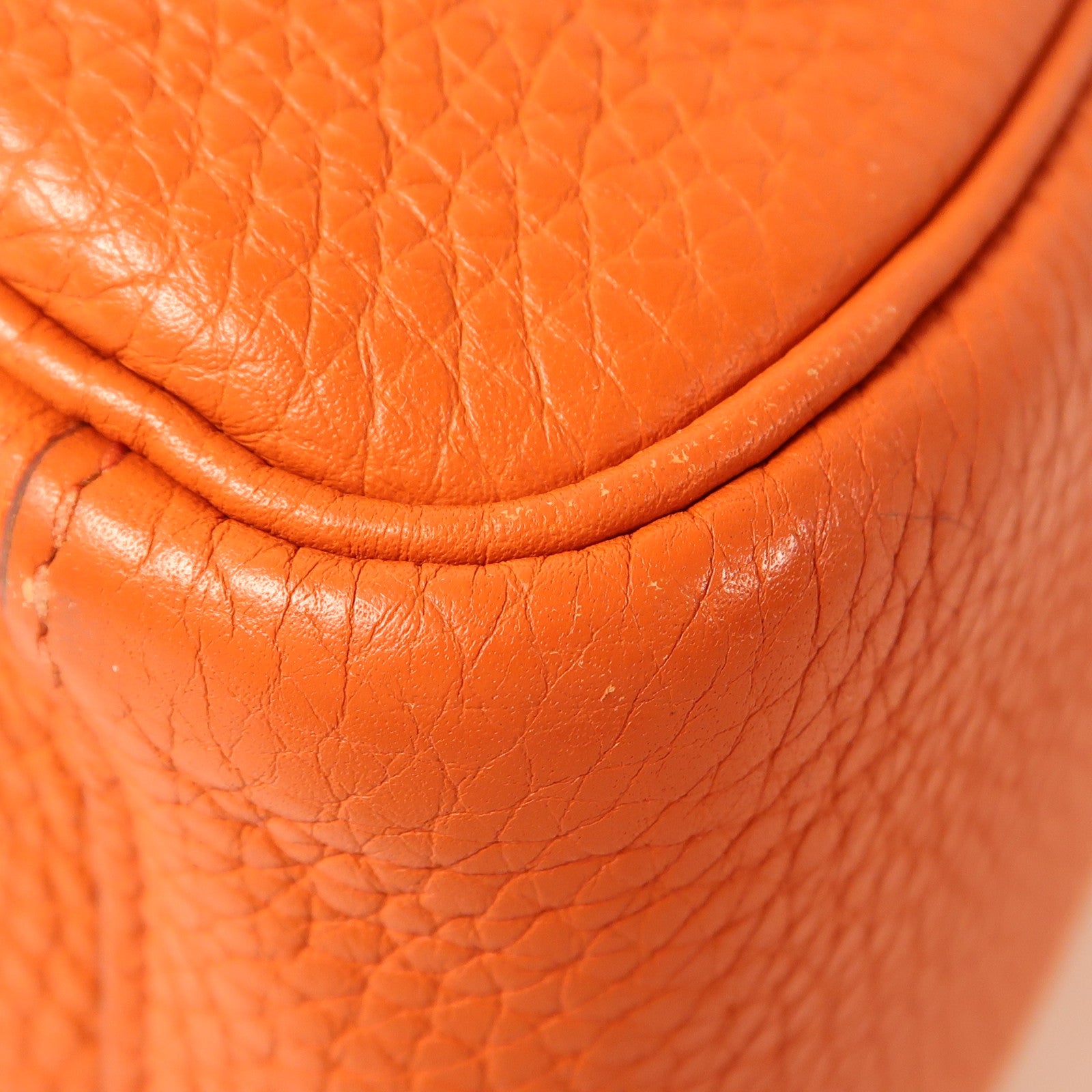 HERMES 【激減優惠】Clemence皮革Lindy 26銀扣手挽肩背兩用袋93 Orange/經典橘