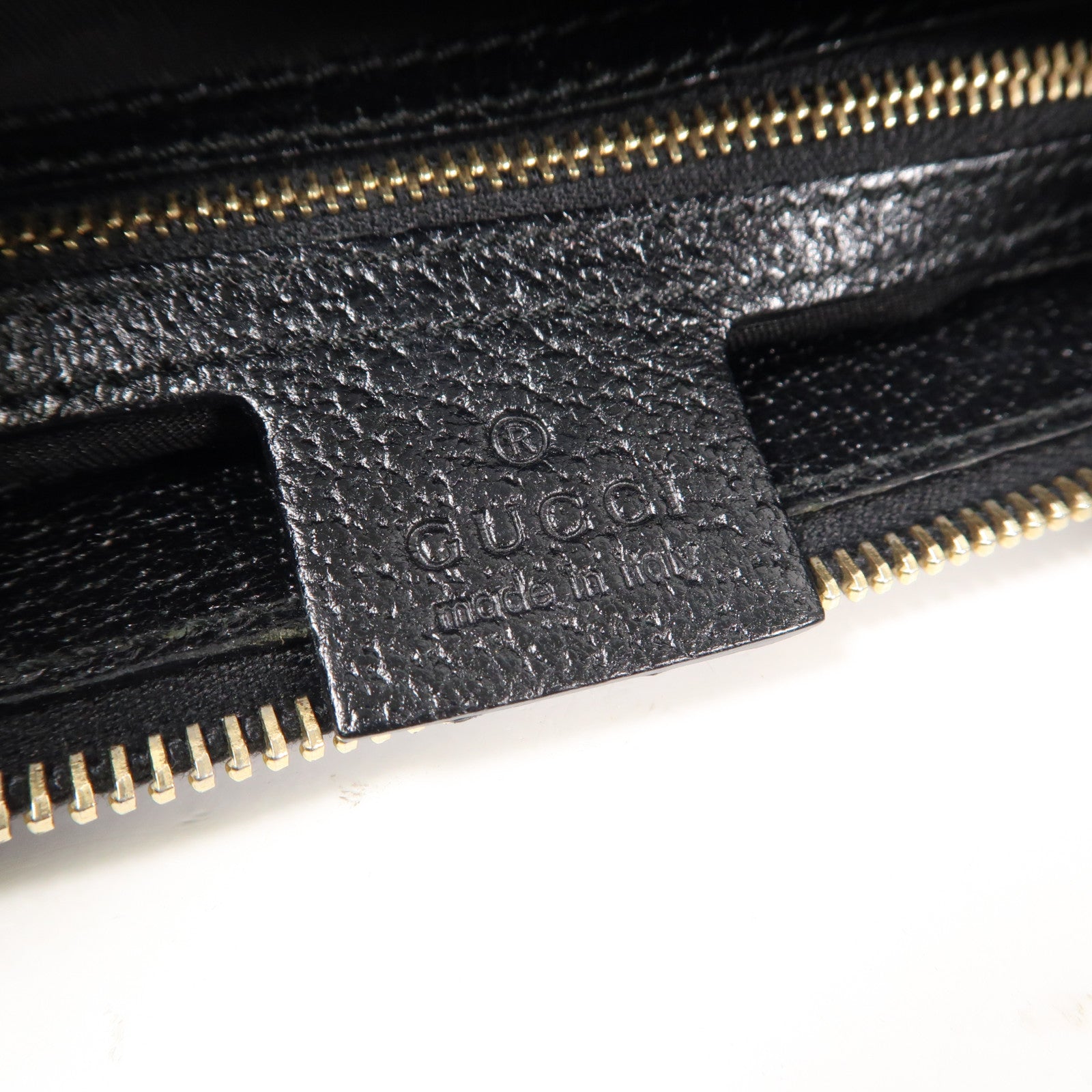GUCCI 帆布Horsebit Hand Bag銀扣手挽袋黑色