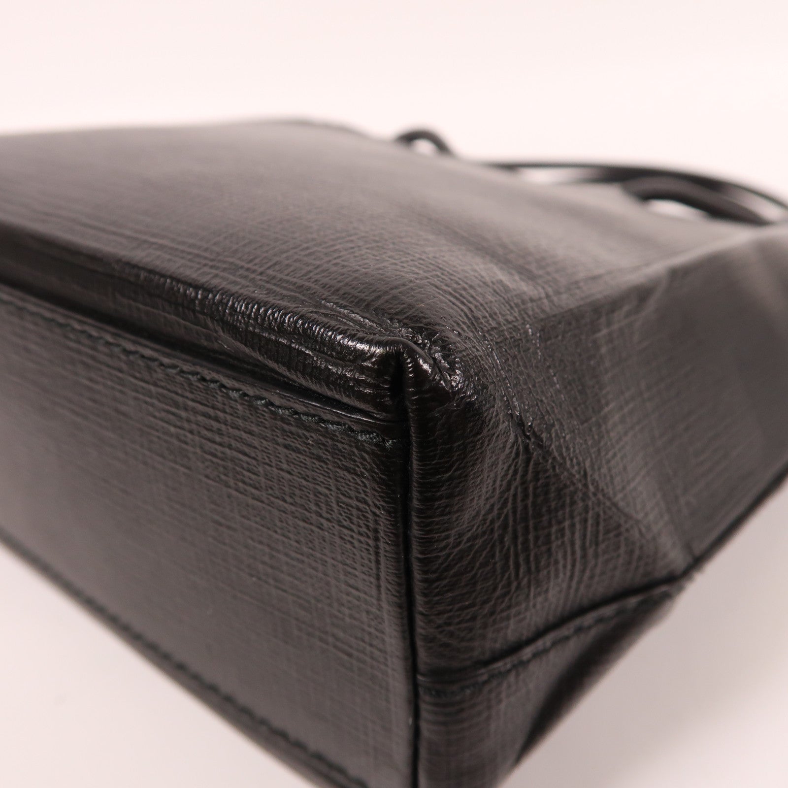 BALENCIAGA 牛皮皮革2 way Shoulder Bag銀扣手挽肩背兩用袋黑色