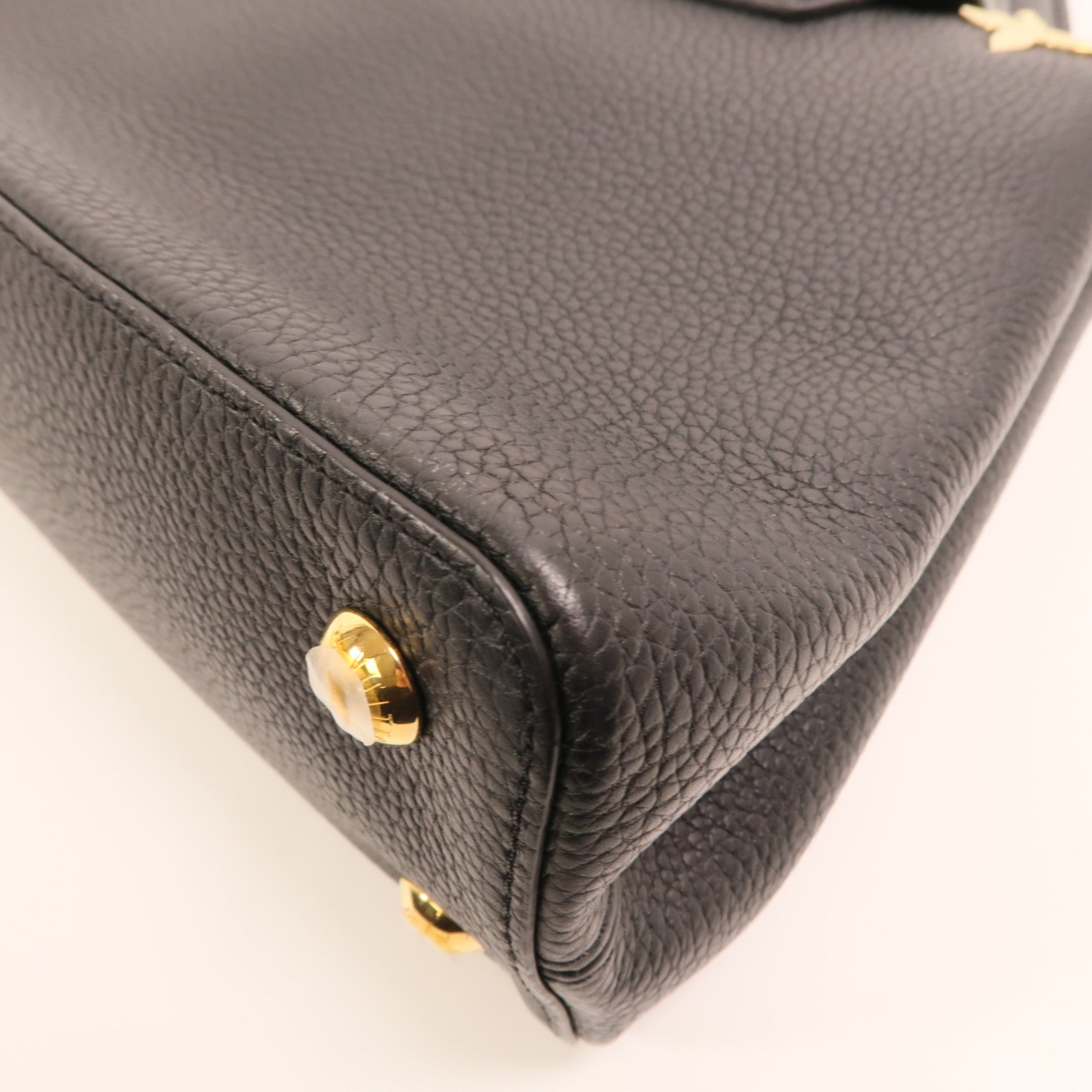 LOUIS VUITTON 牛皮皮革Capucines MM金扣手挽肩背兩用袋