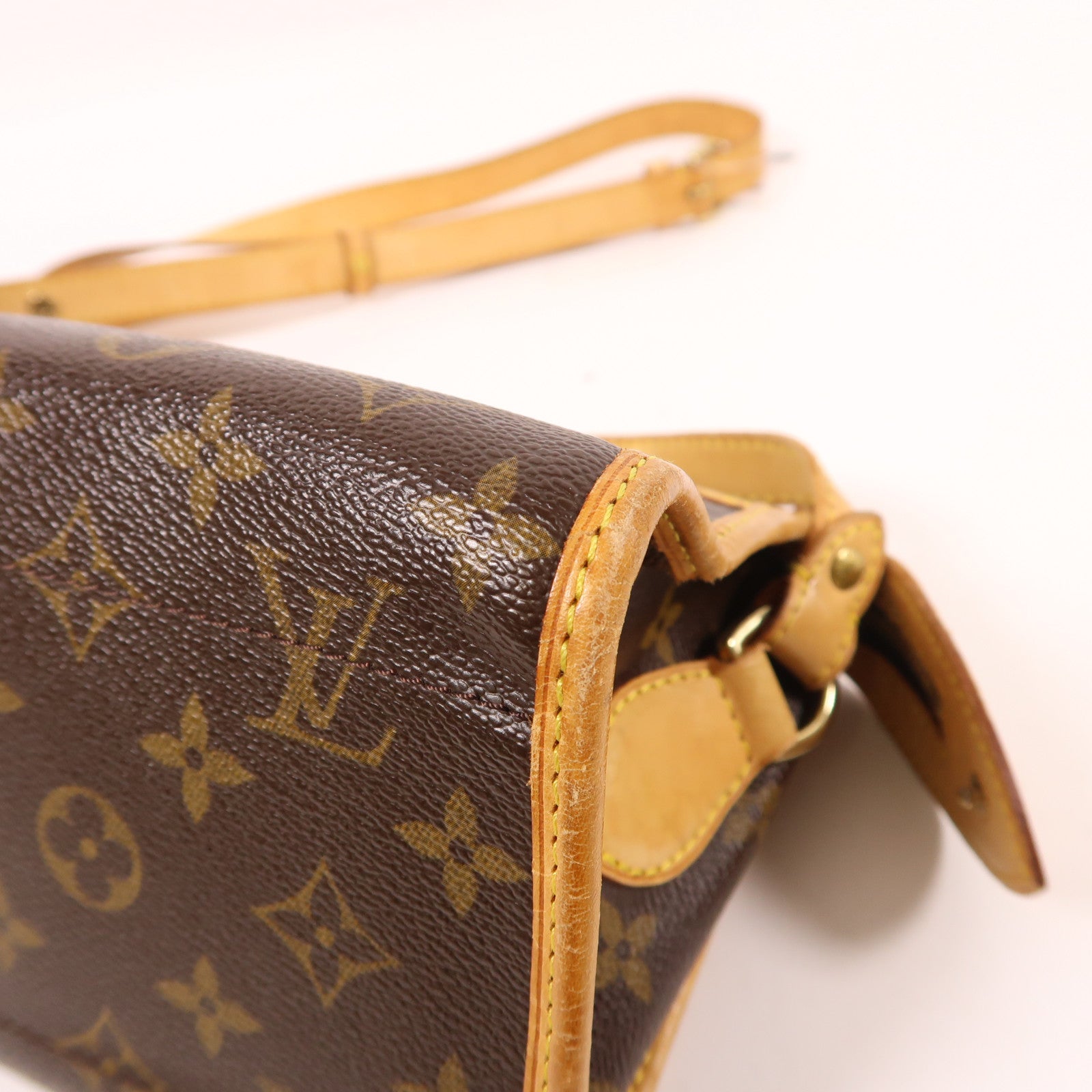 LOUIS VUITTON Monogram Popincourt Long金扣肩背袋棕色