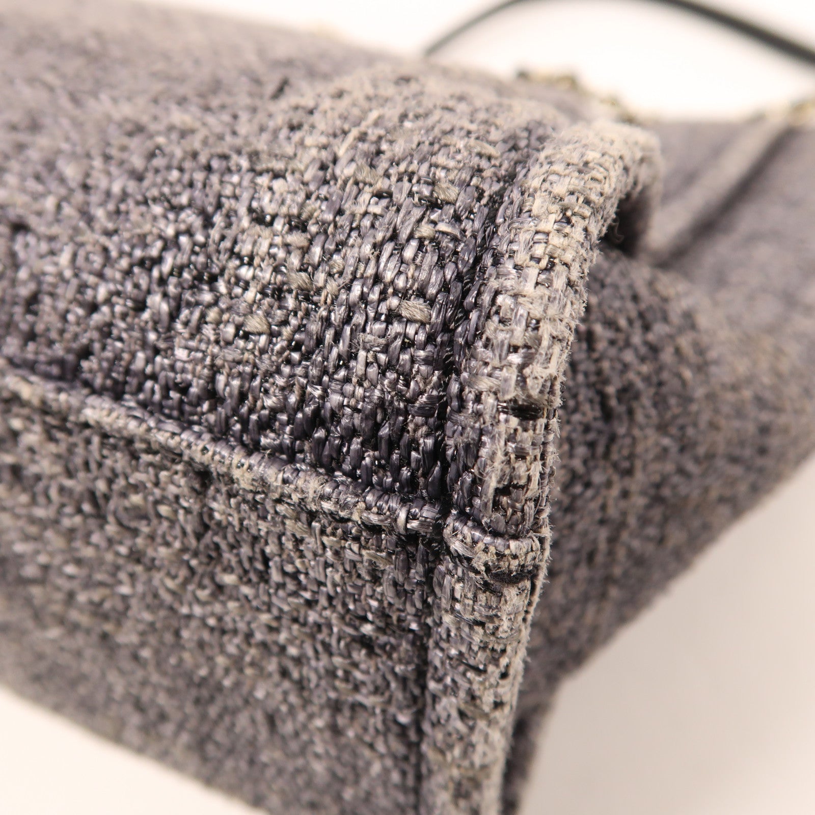 CHANEL Straw Deauville Tote金扣鏈帶肩背袋